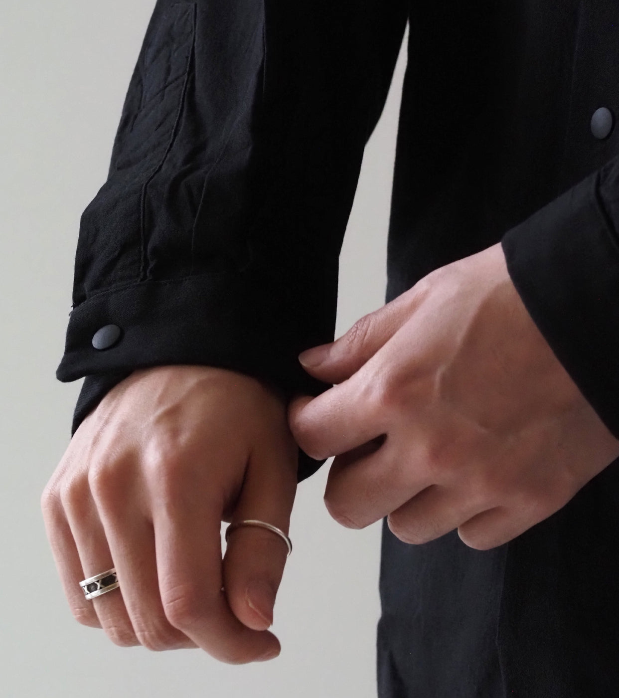 YAECA コンフォートシャツ リラックス ロング , Navy