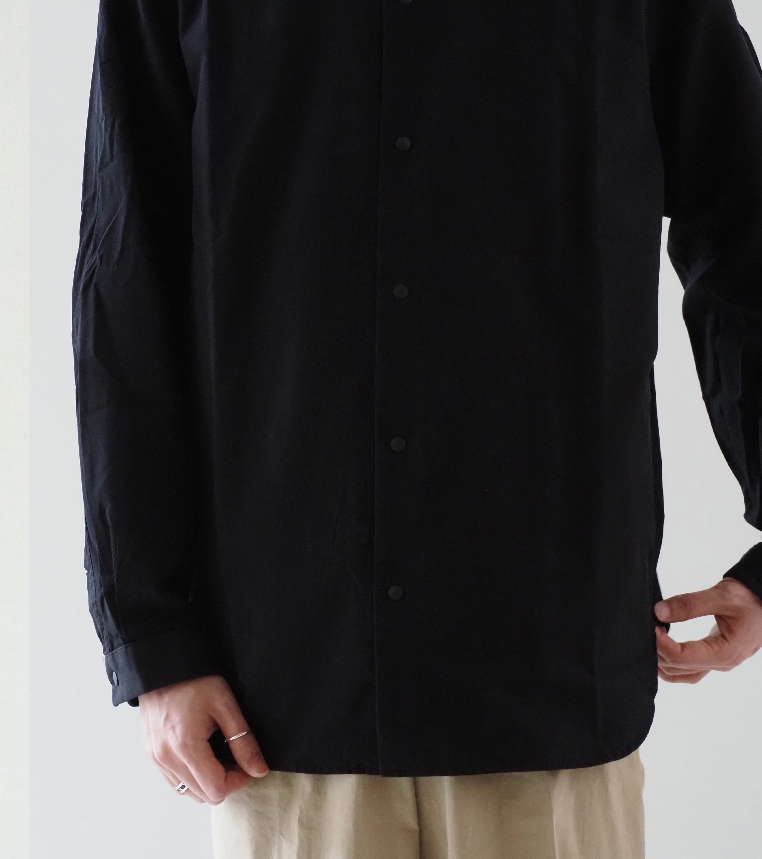 YAECA コンフォートシャツ リラックス ロング , Navy