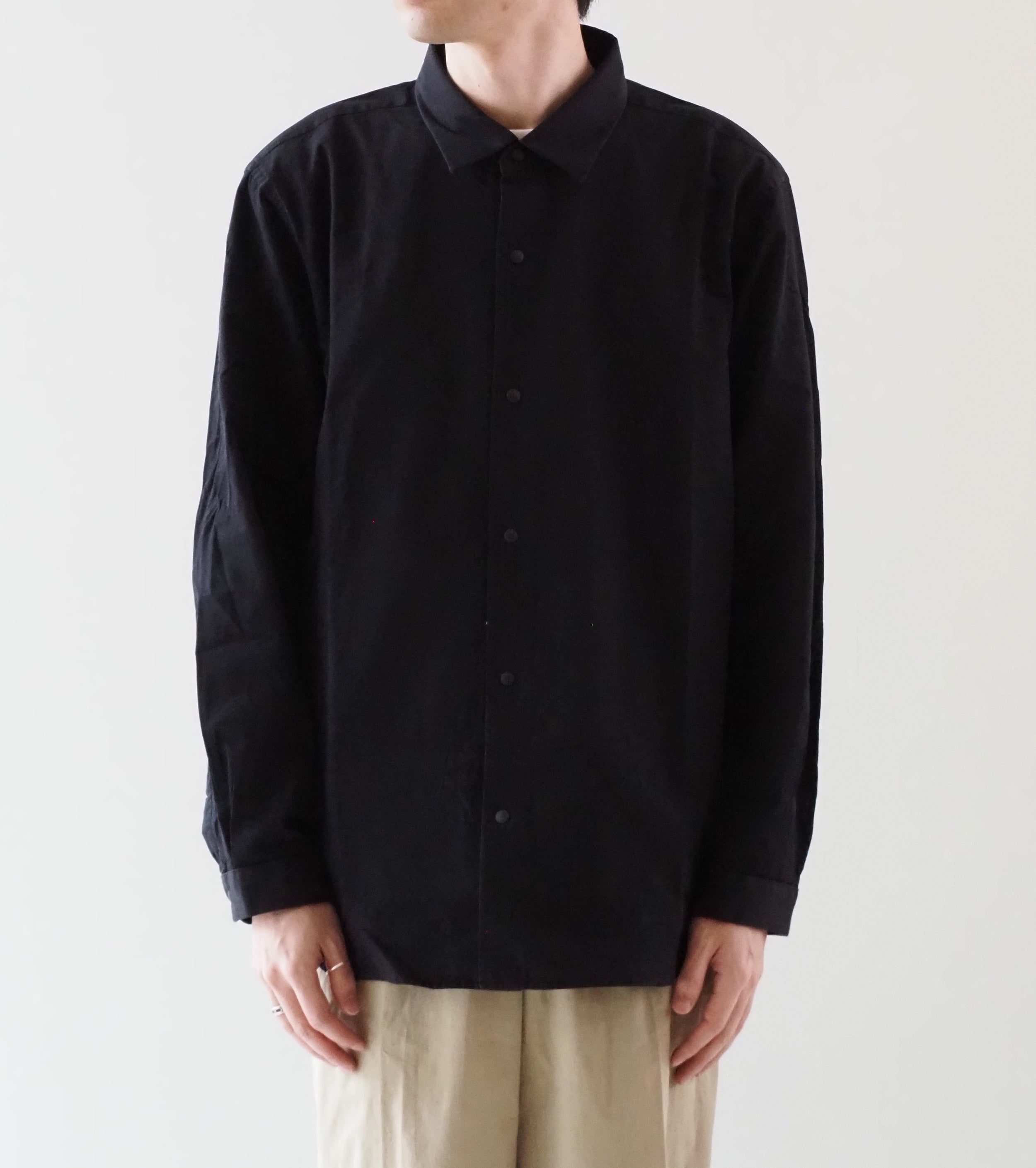YAECA コンフォートシャツ リラックス ロング , Navy