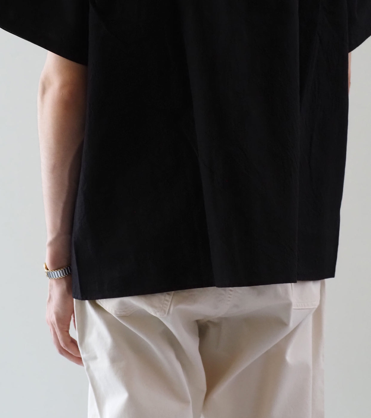 YAECA コンフォートシャツ リラックス スクエア ショートスリーブ , Navy
