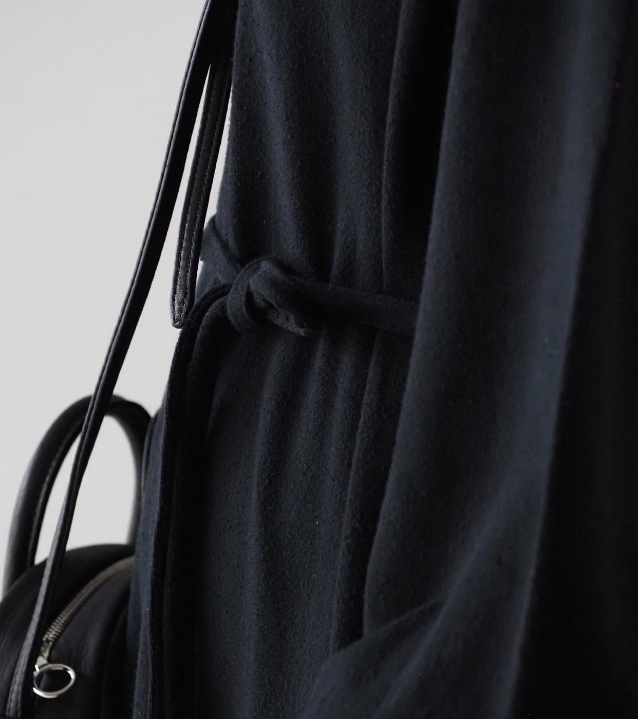 blurhms コットン シルク ネップ ボリューム スリーブ ドレス , Black