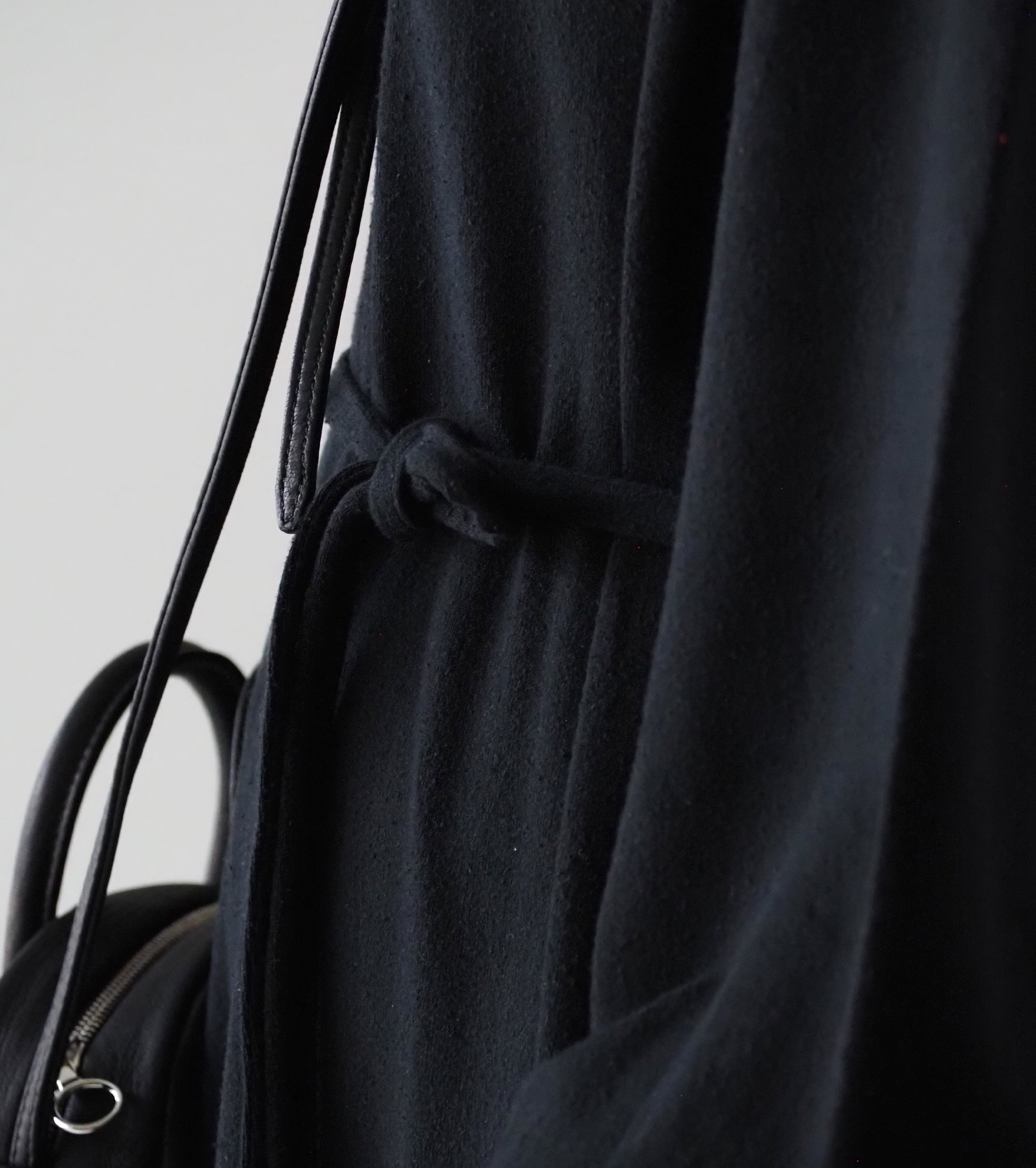 blurhms コットン シルク ネップ ボリューム スリーブ ドレス , Black