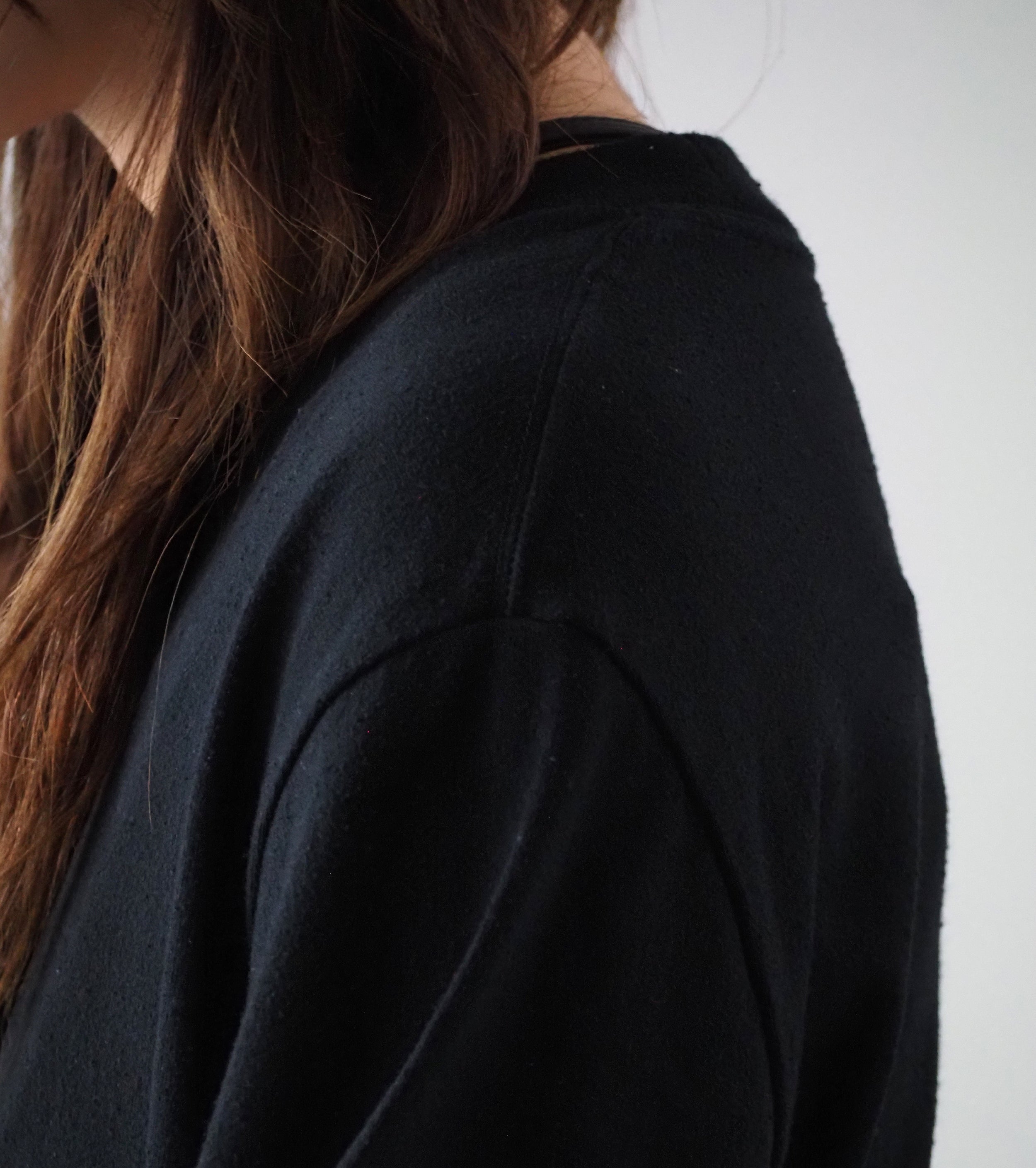blurhms コットン シルク ネップ ボリューム スリーブ ドレス , Black