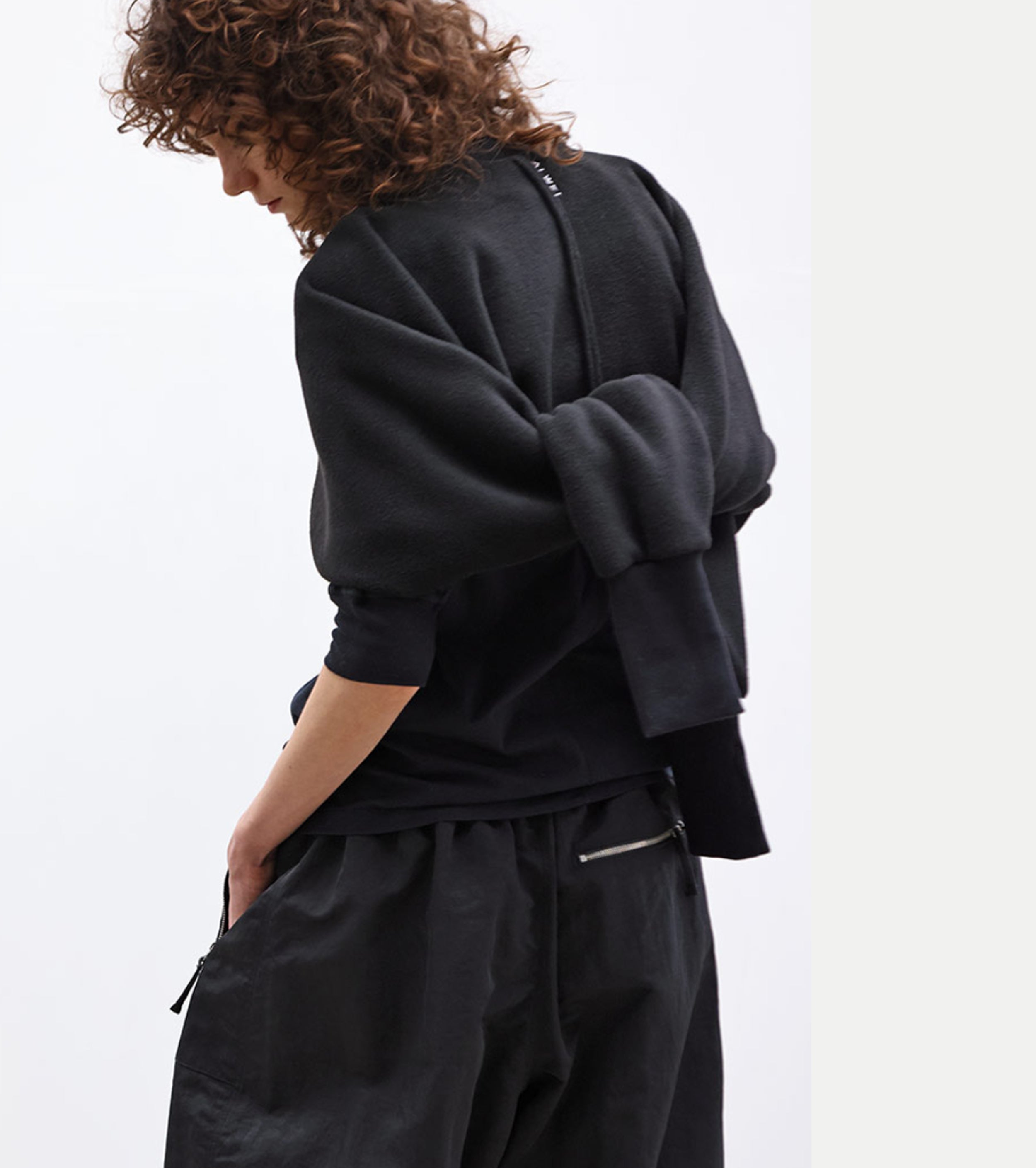 ALWEL FLEECE STOLE PO , Black