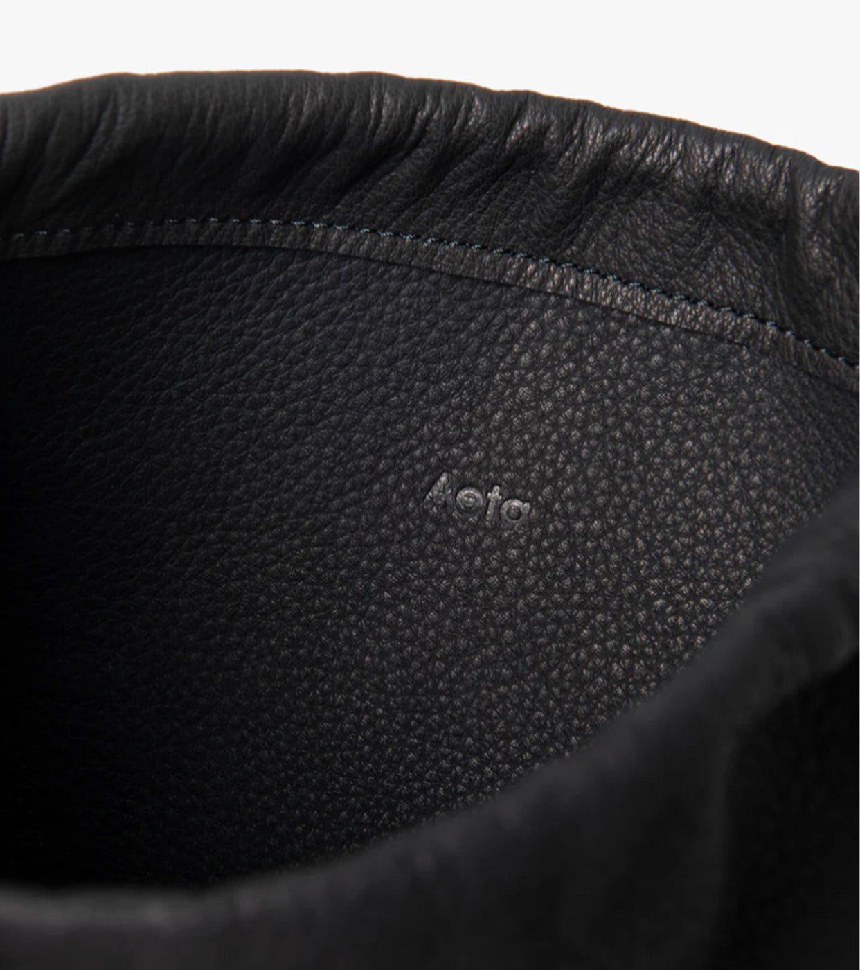 Aeta Double Faced CYLINDER DRAWSTRING POUCH, Black