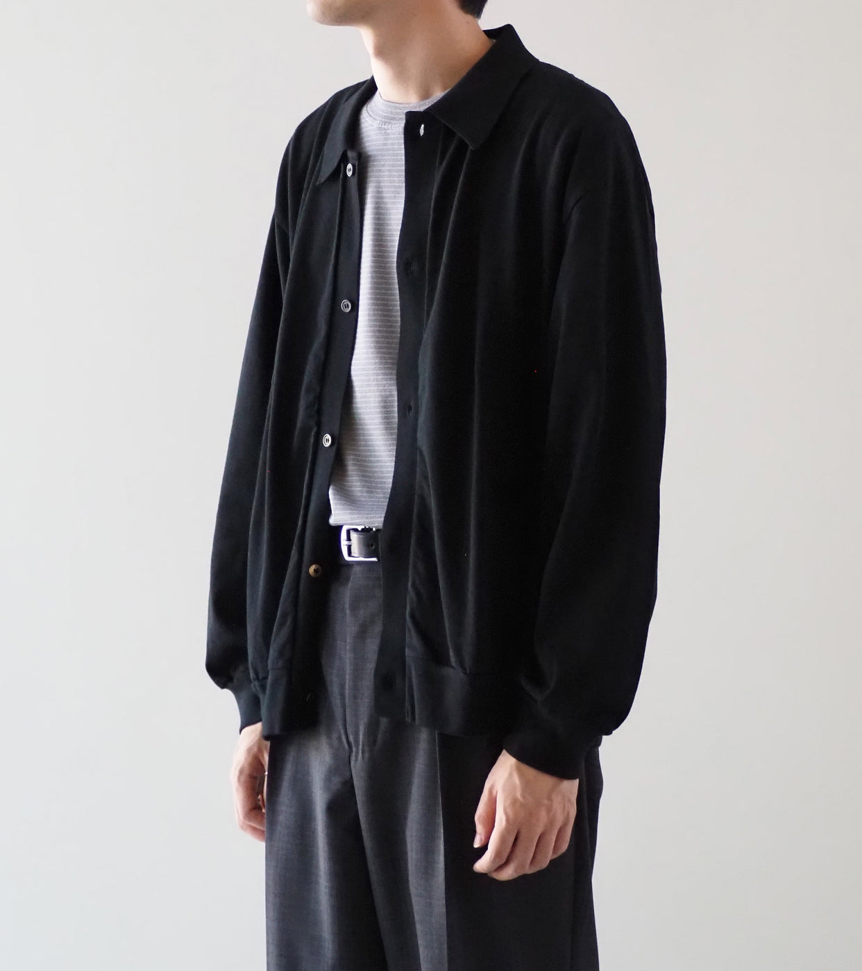 Blurhms Root Stock クラシック カラード カーディガン , Black