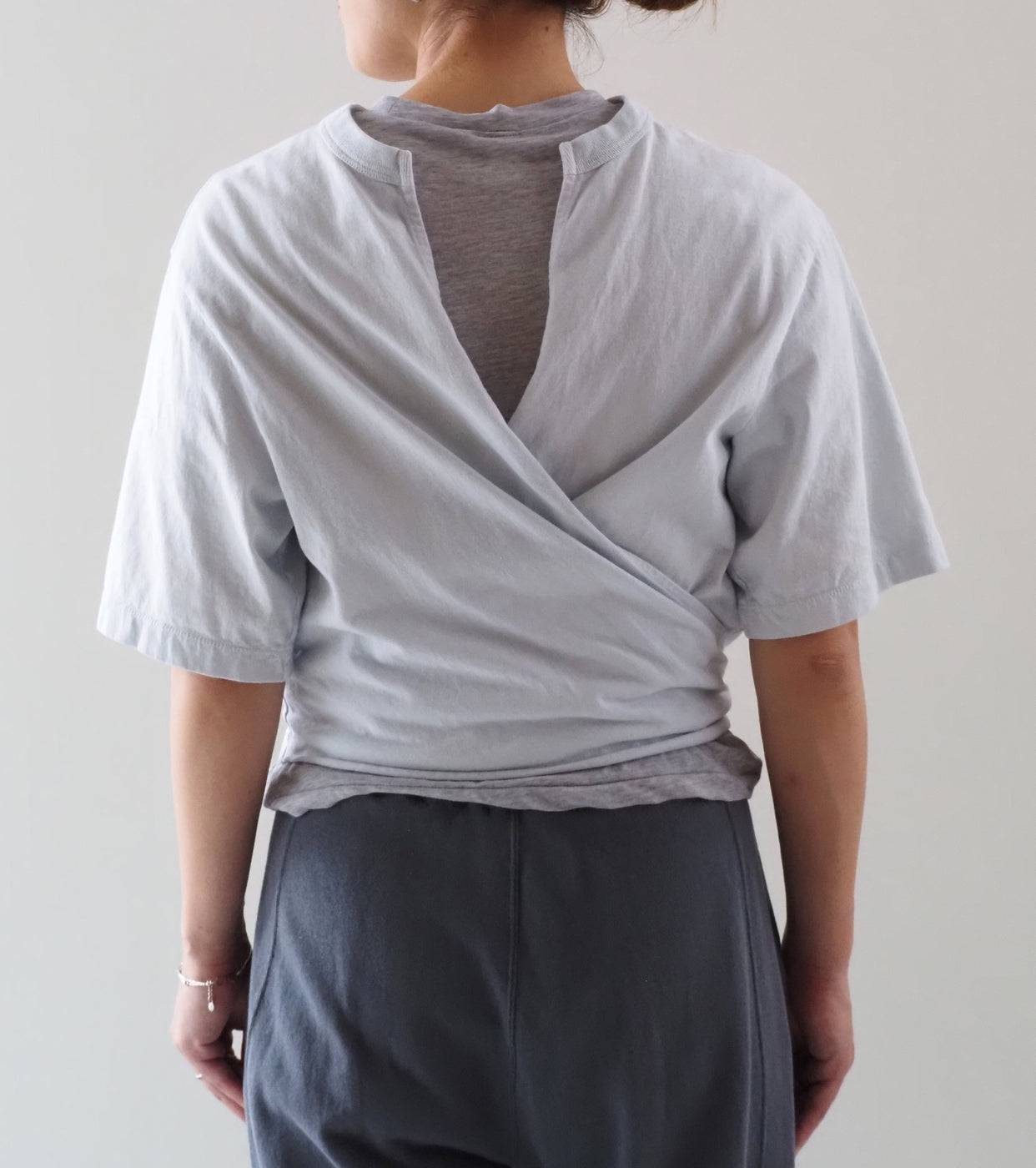 Unfil COTTON OPEN-END YARN GARMENT DYEING WRAPPED-FRONT C/D, Mist Blue