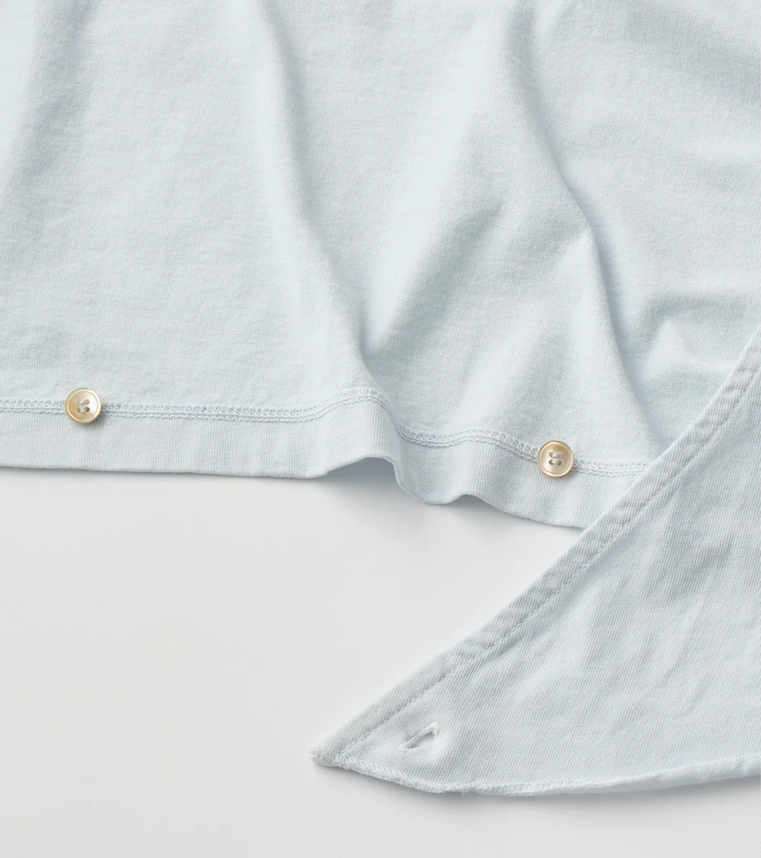 Unfil COTTON OPEN-END YARN GARMENT DYEING WRAPPED-FRONT C/D, Mist Blue