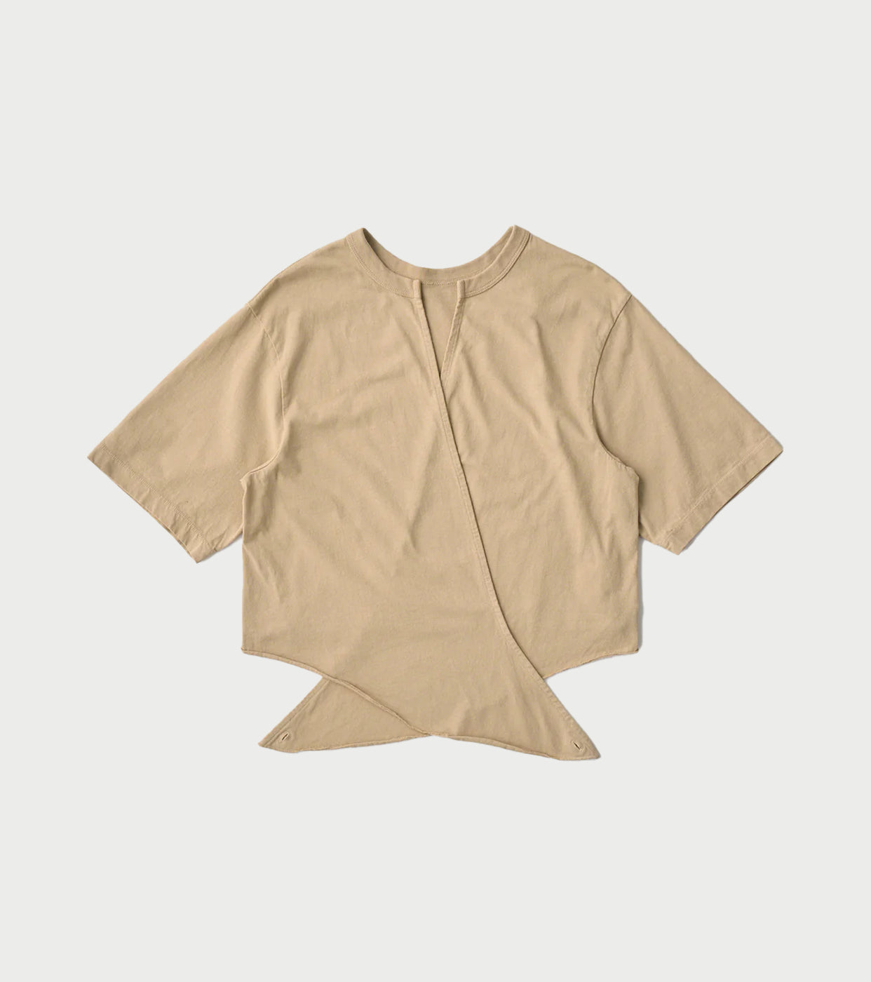 Unfil COTTON OPEN-END YARN GARMENT DYEING WRAPPED-FRONT C/D, Tan Beige
