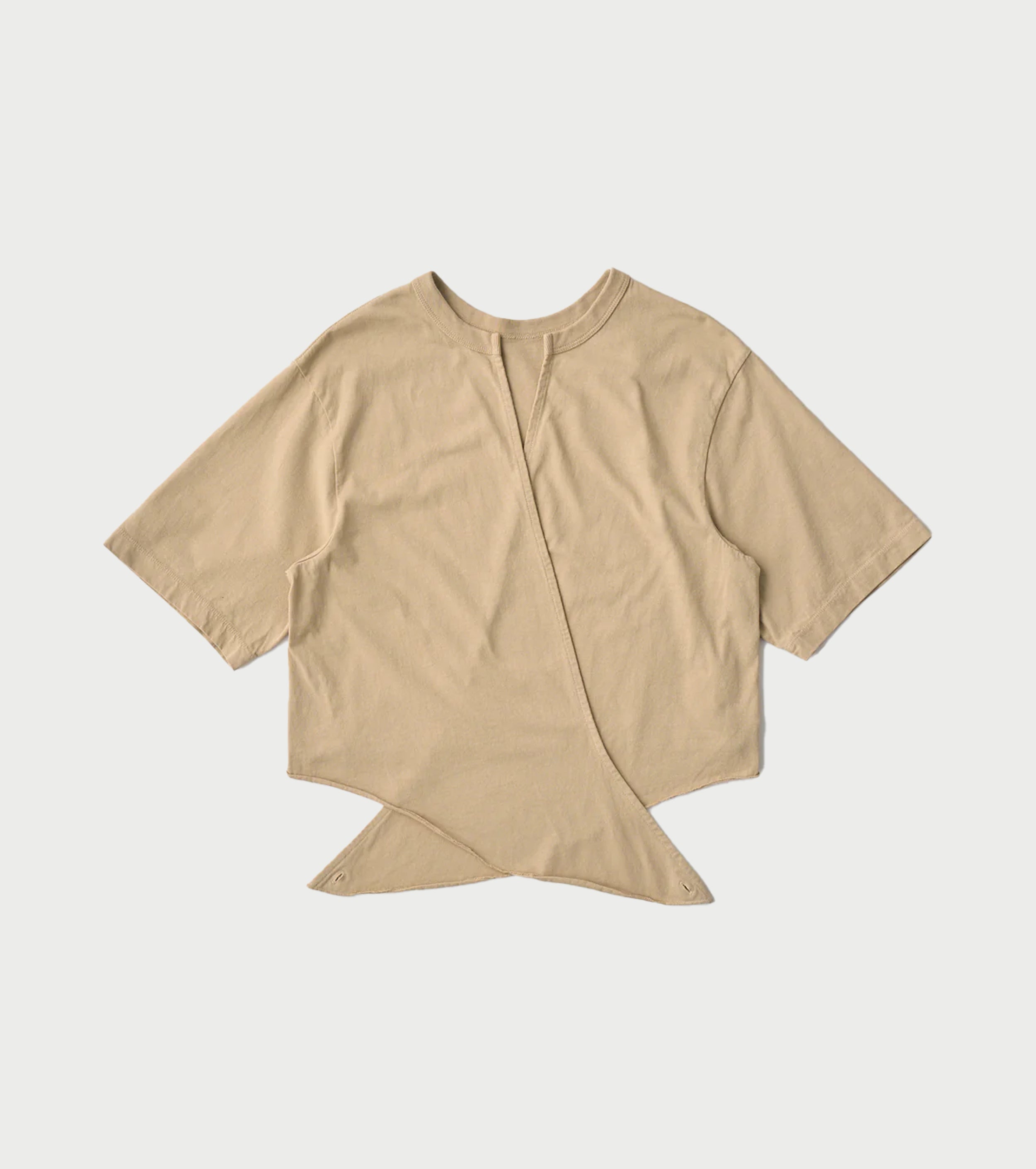 Unfil COTTON OPEN-END YARN GARMENT DYEING WRAPPED-FRONT C/D, Tan Beige