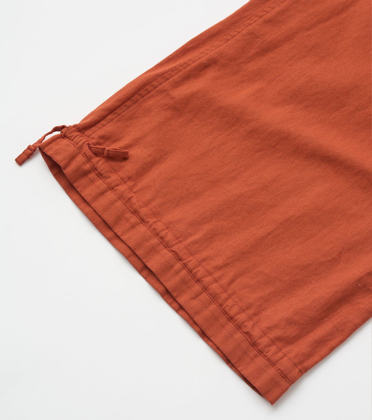 Unfil エジプシャン コットン パナマ ドローストリング ワイド レッグパンツ , Brick Red