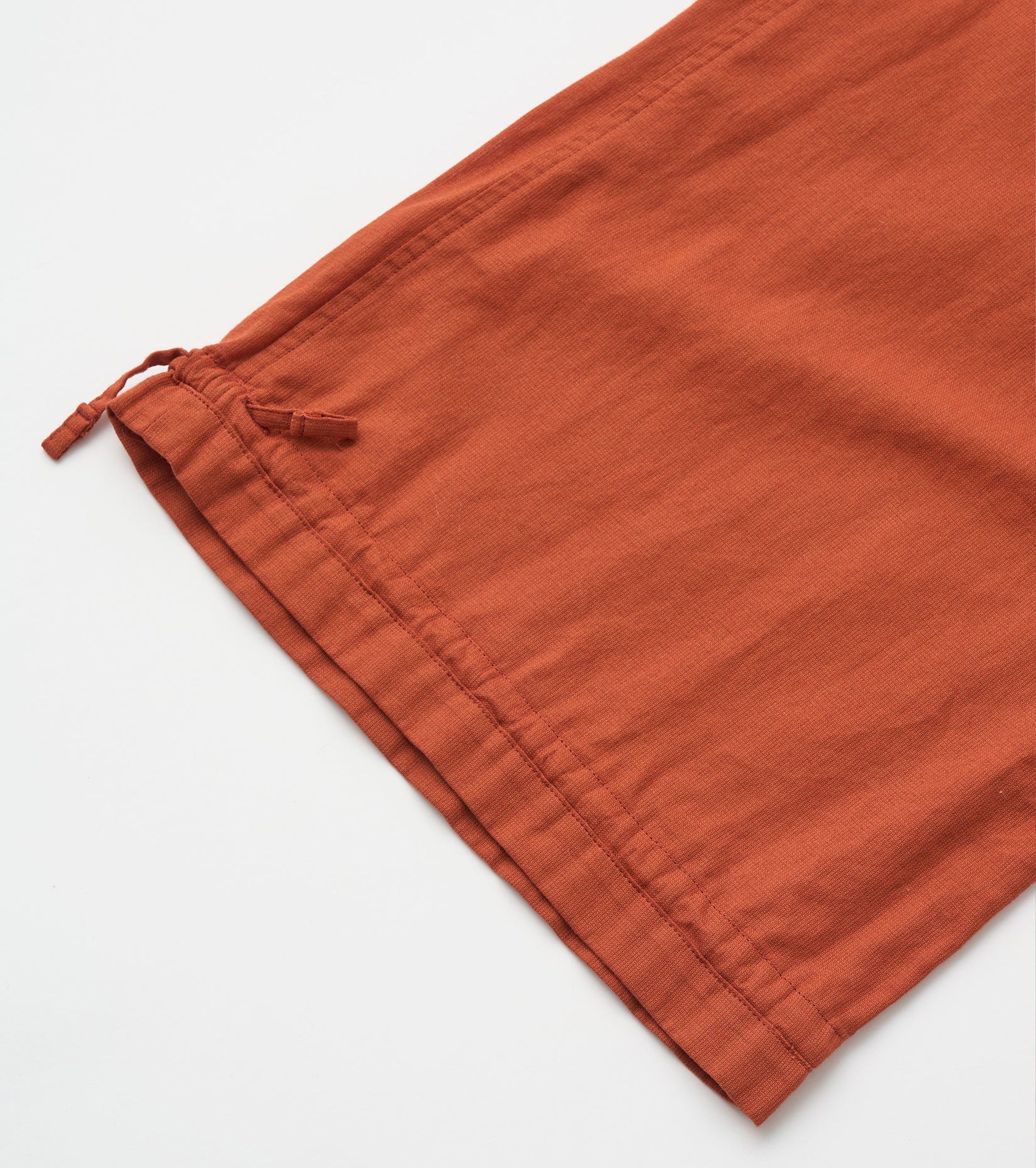 Unfil エジプシャン コットン パナマ ドローストリング ワイド レッグパンツ , Brick Red