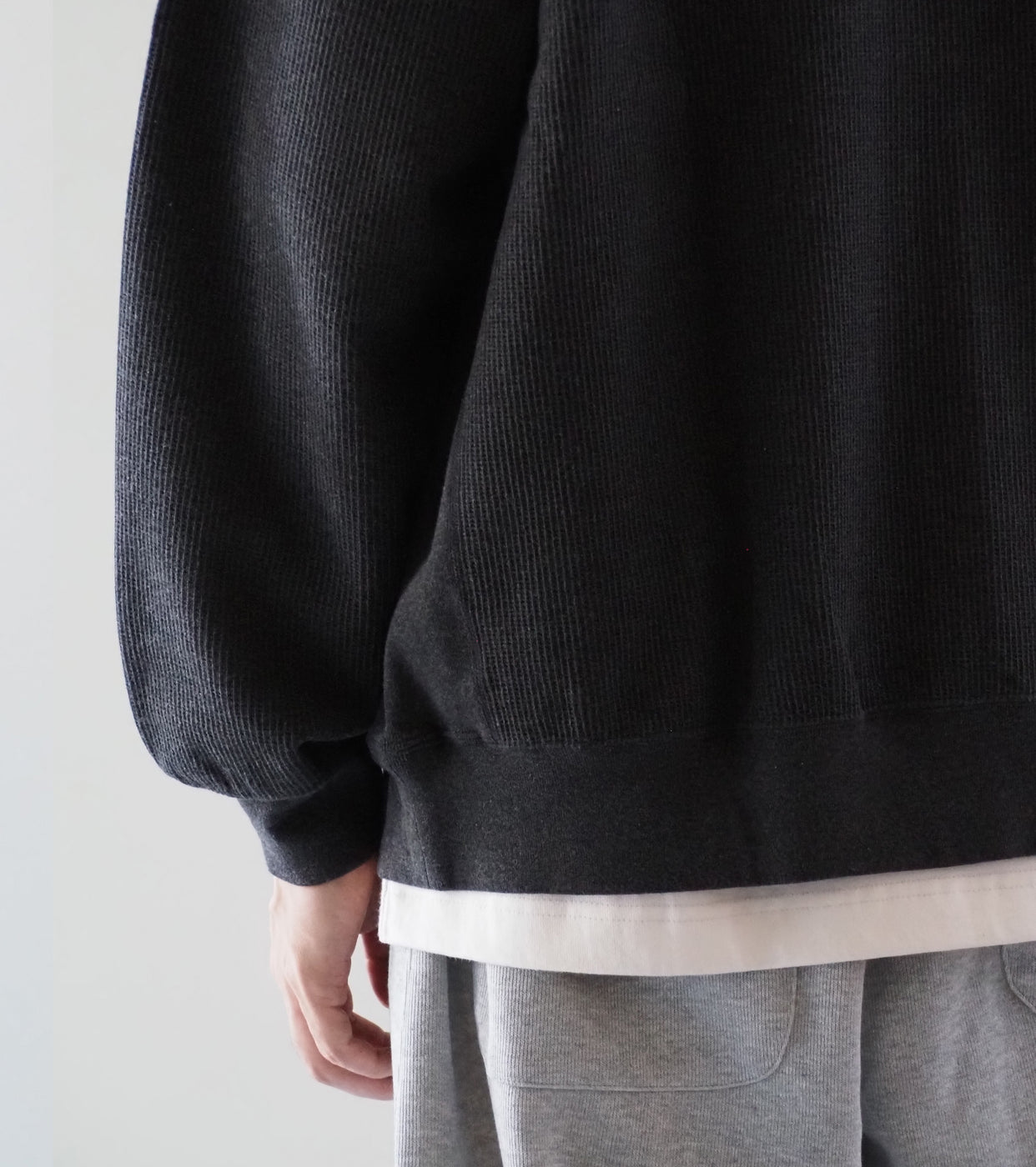 Blurhms Root Stock Rough&Smooth Thermal Blouson , Heather Charcoal