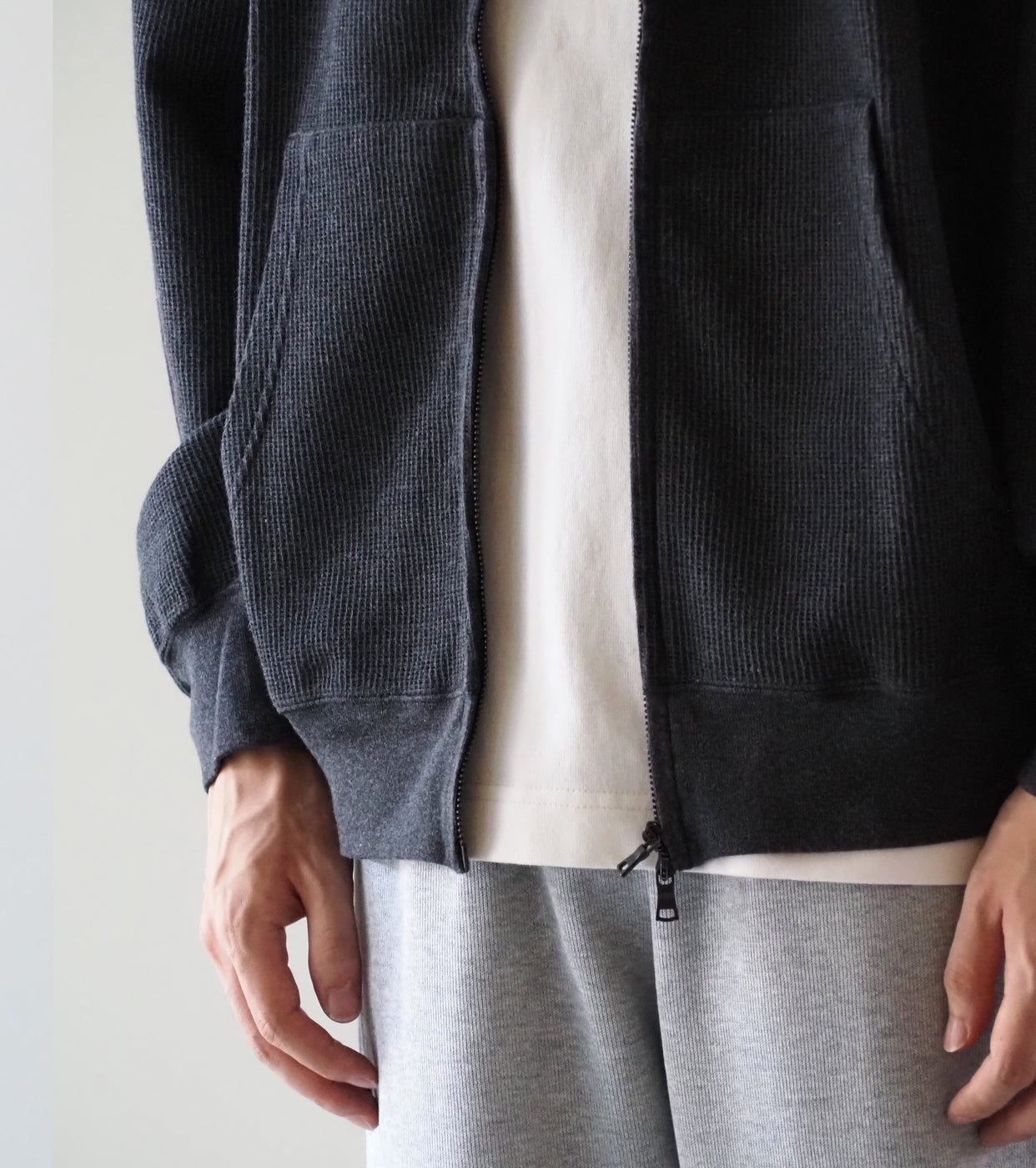 Blurhms Root Stock Rough&Smooth Thermal Blouson , Heather Charcoal