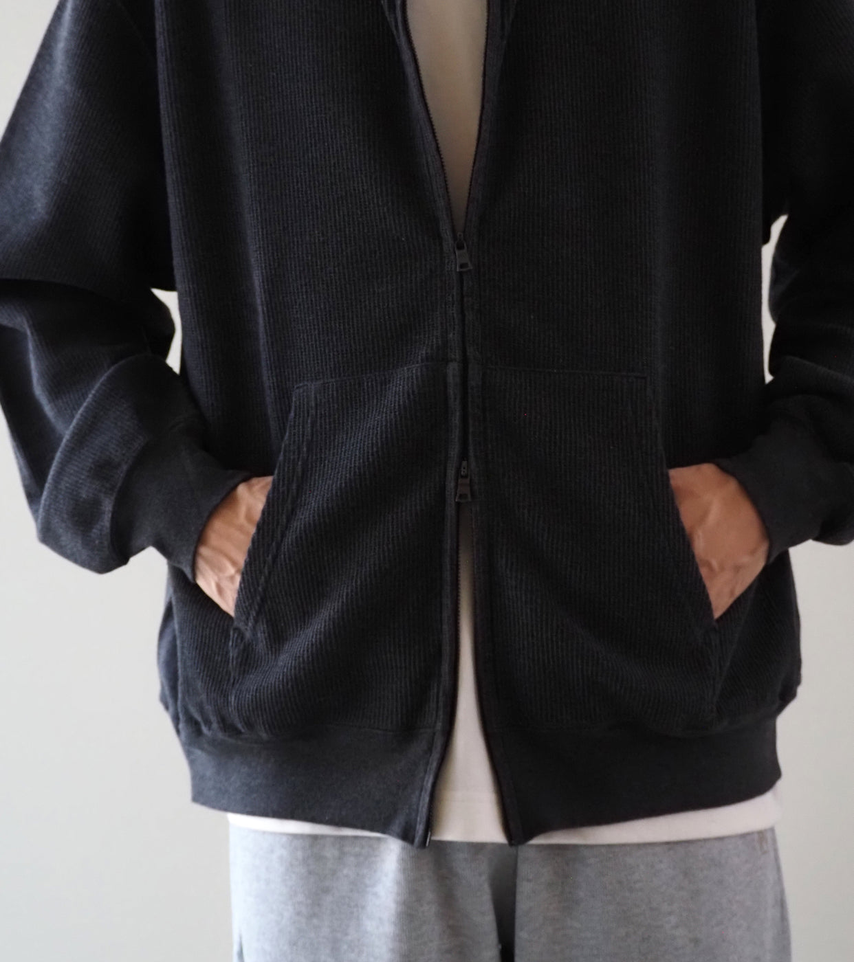 Blurhms Root Stock Rough&Smooth Thermal Blouson , Heather Charcoal
