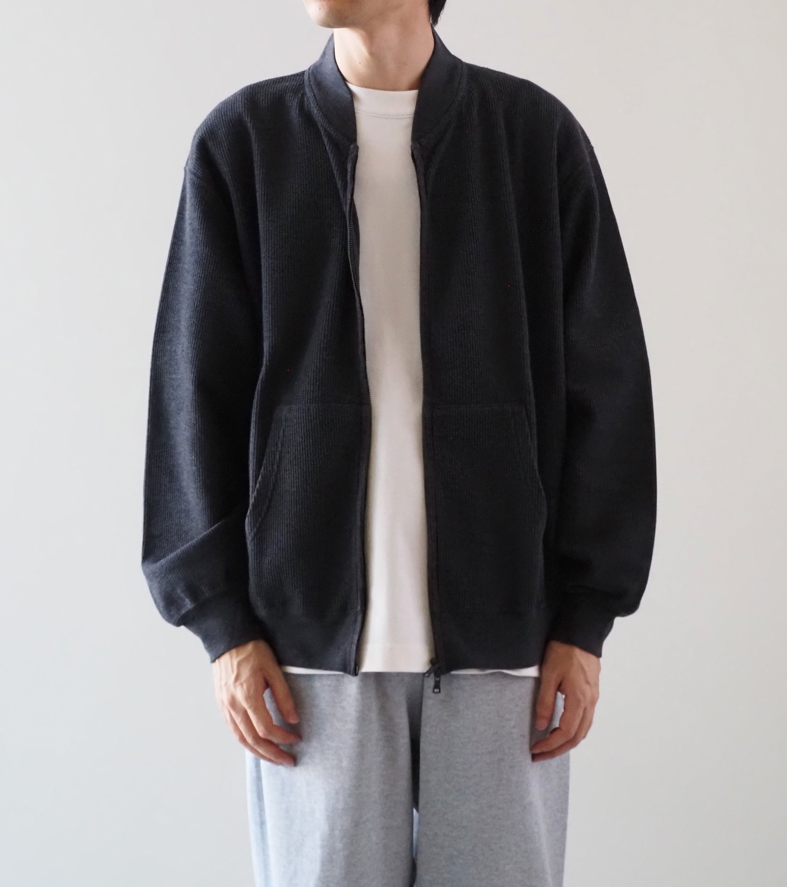 Blurhms Root Stock Rough&Smooth Thermal Blouson , Heather Charcoal