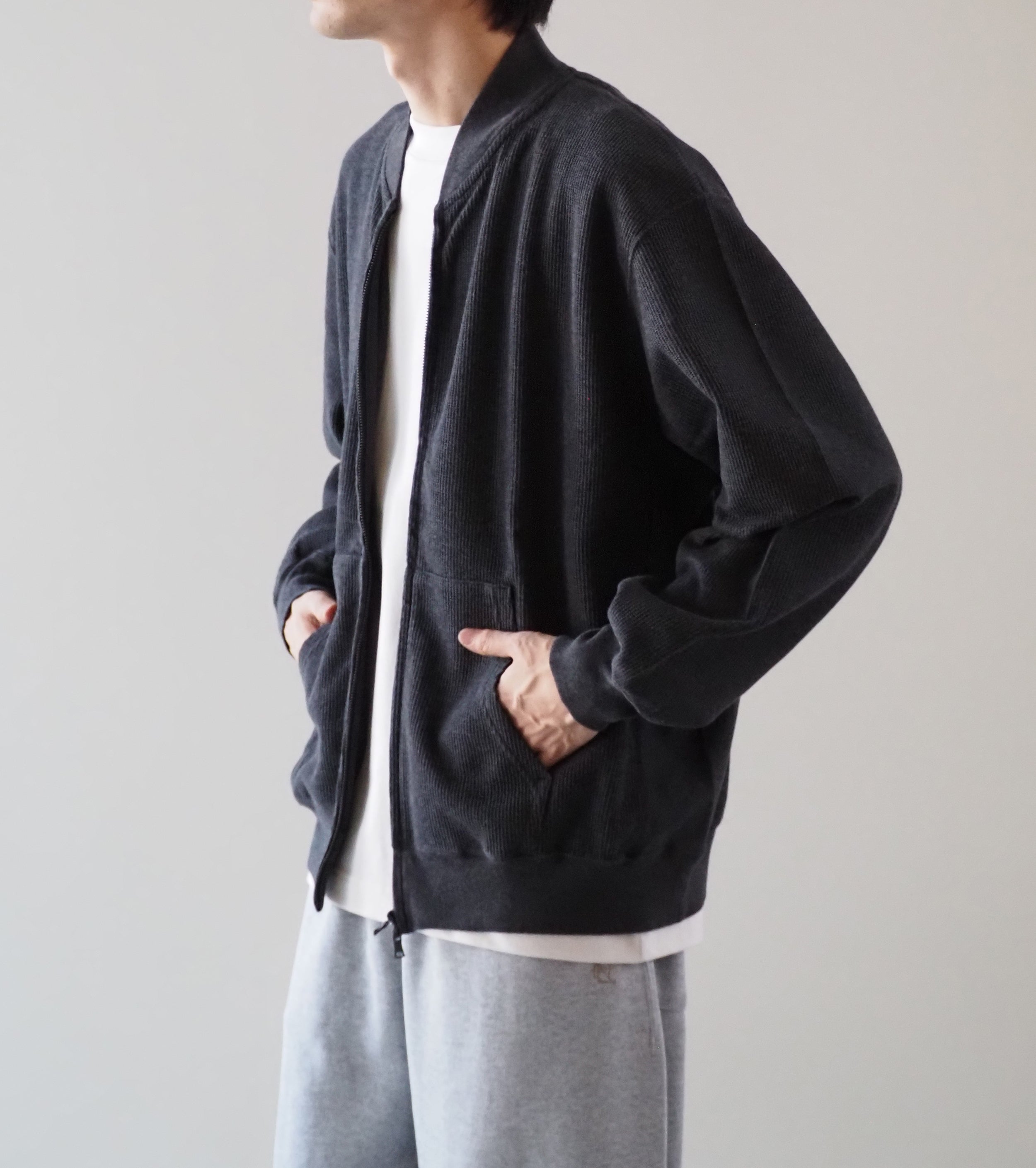 Blurhms Root Stock Rough&Smooth Thermal Blouson , Heather Charcoal