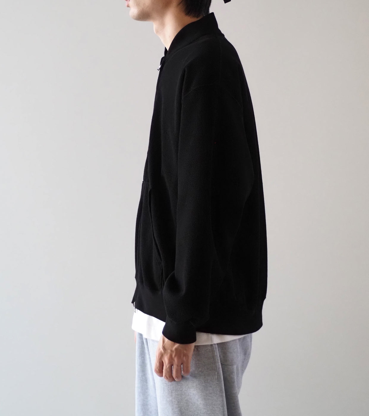 Blurhms Root Stock ラフ＆スムース サーマル ブルゾン , Black
