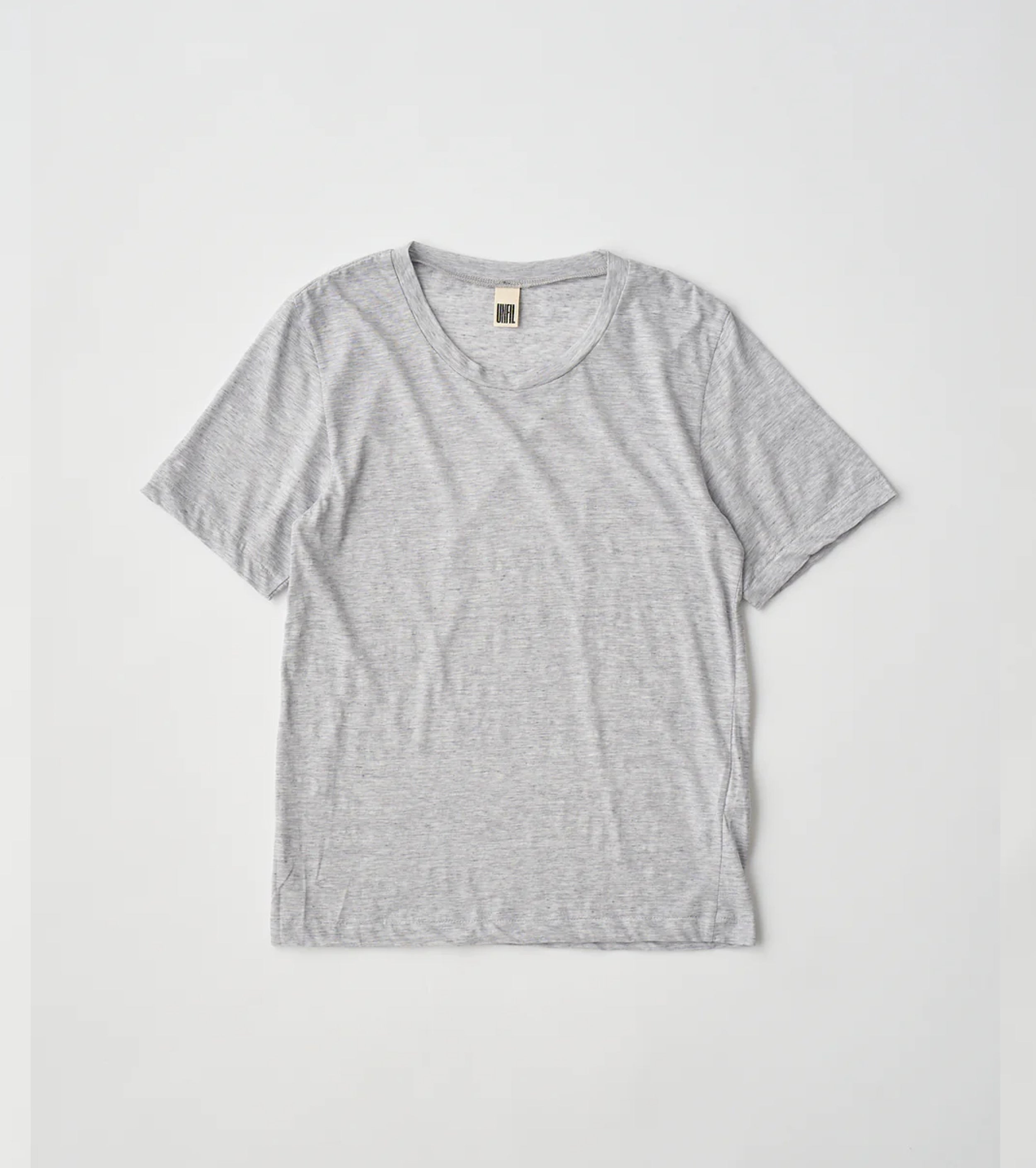 Unfil ファイン スラブ ヤーン レイヤード トップ , Light Gray