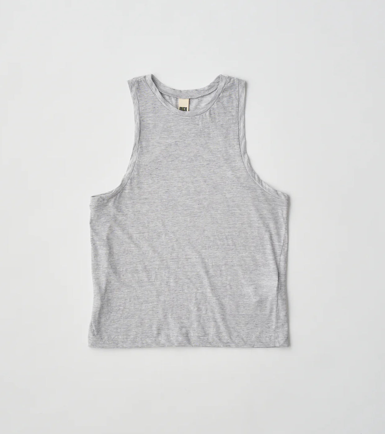 Unfil ファイン スラブ ヤーン レイヤード トップ , Light Gray