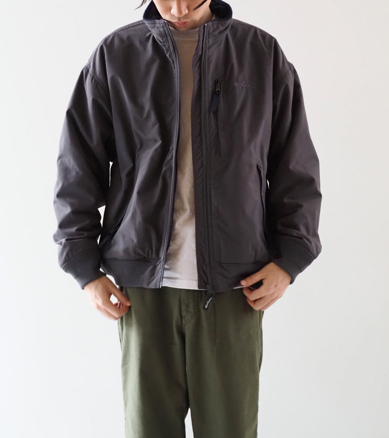 WILD THINGS STAND UP JACKET FLEECE LINING , Gray