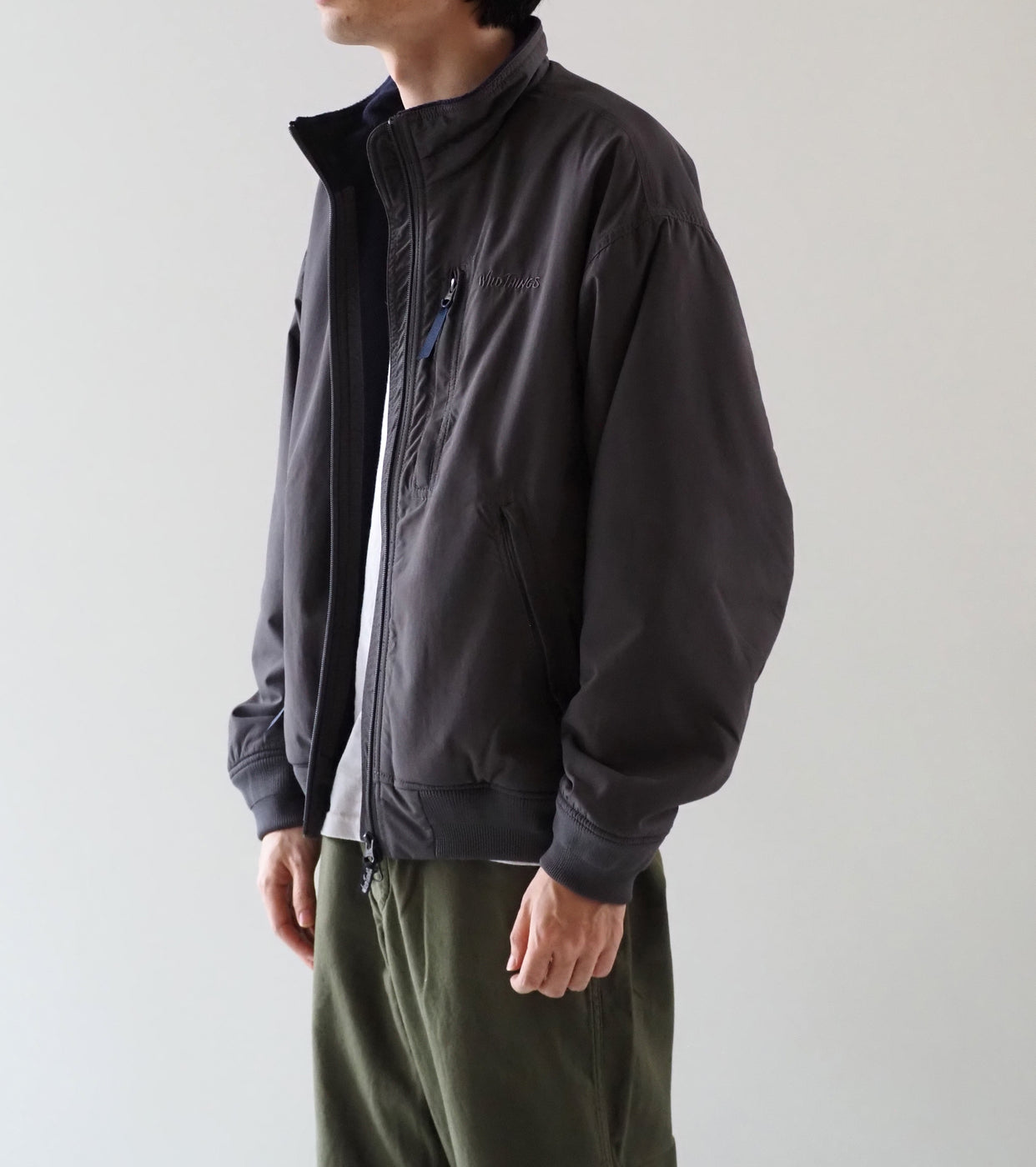 WILD THINGS STAND UP JACKET FLEECE LINING , Gray