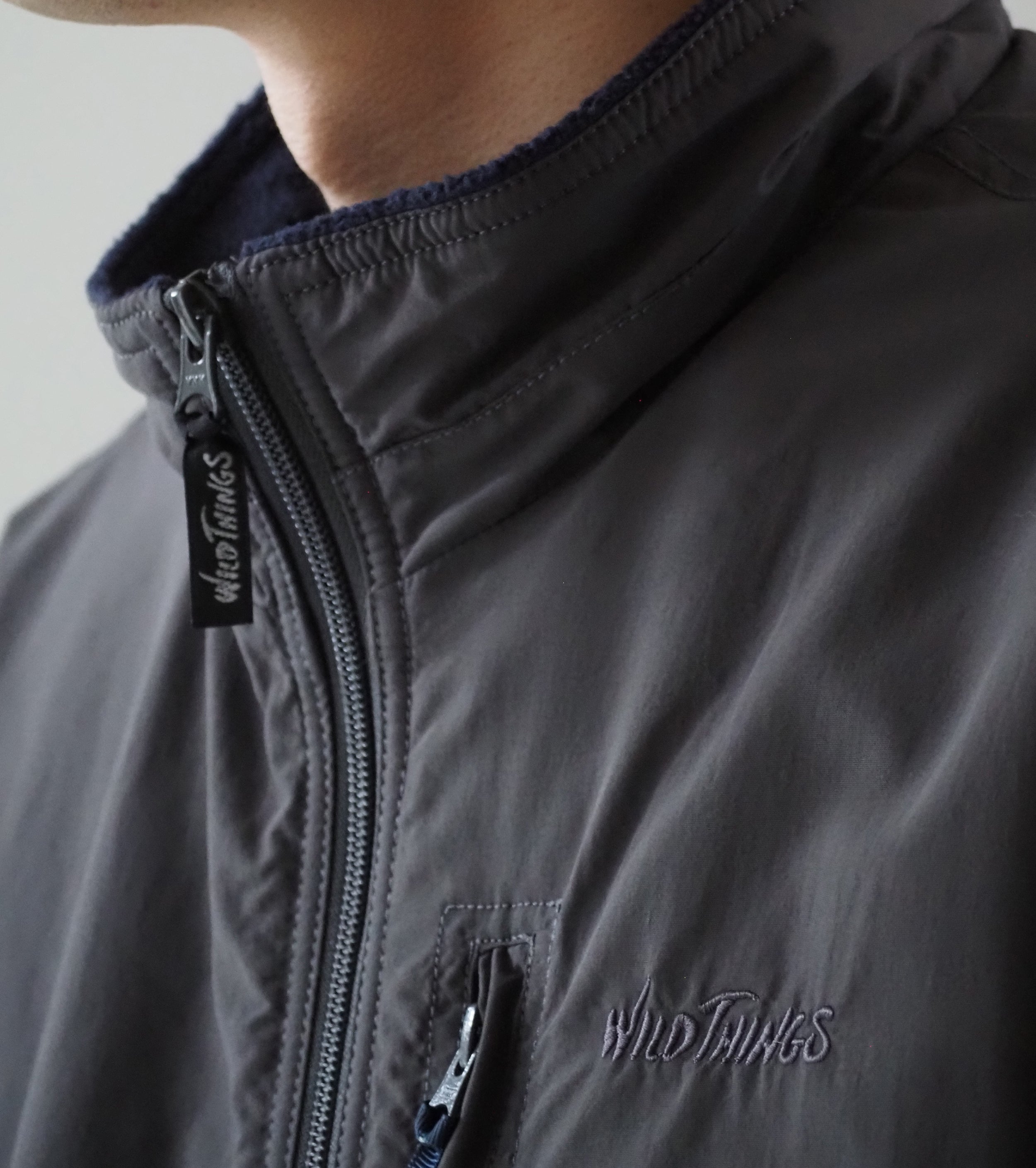 WILD THINGS STAND UP JACKET FLEECE LINING , Gray