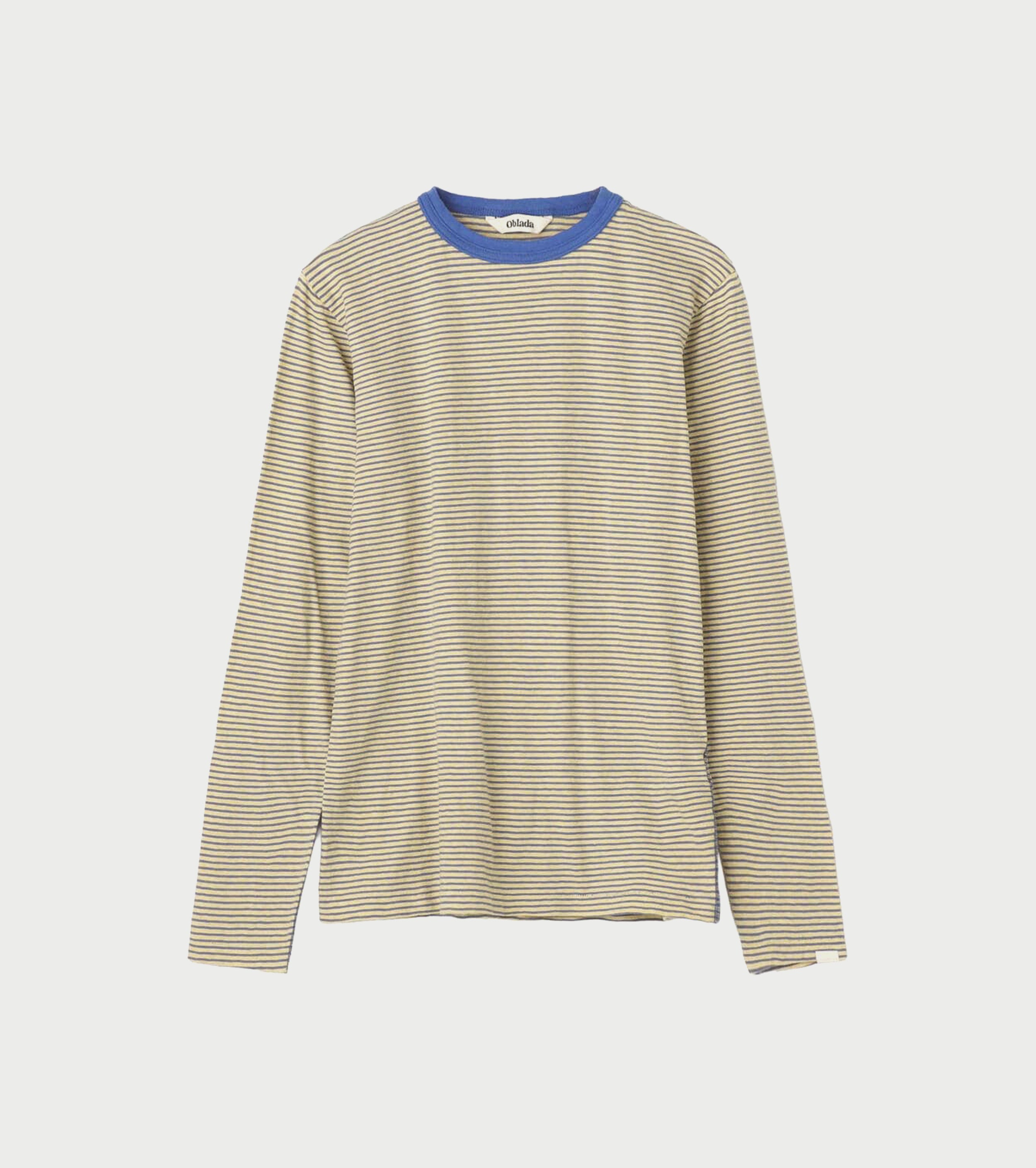 Oblada マルチ ボーダー ロング ティーシャツ , Yellow