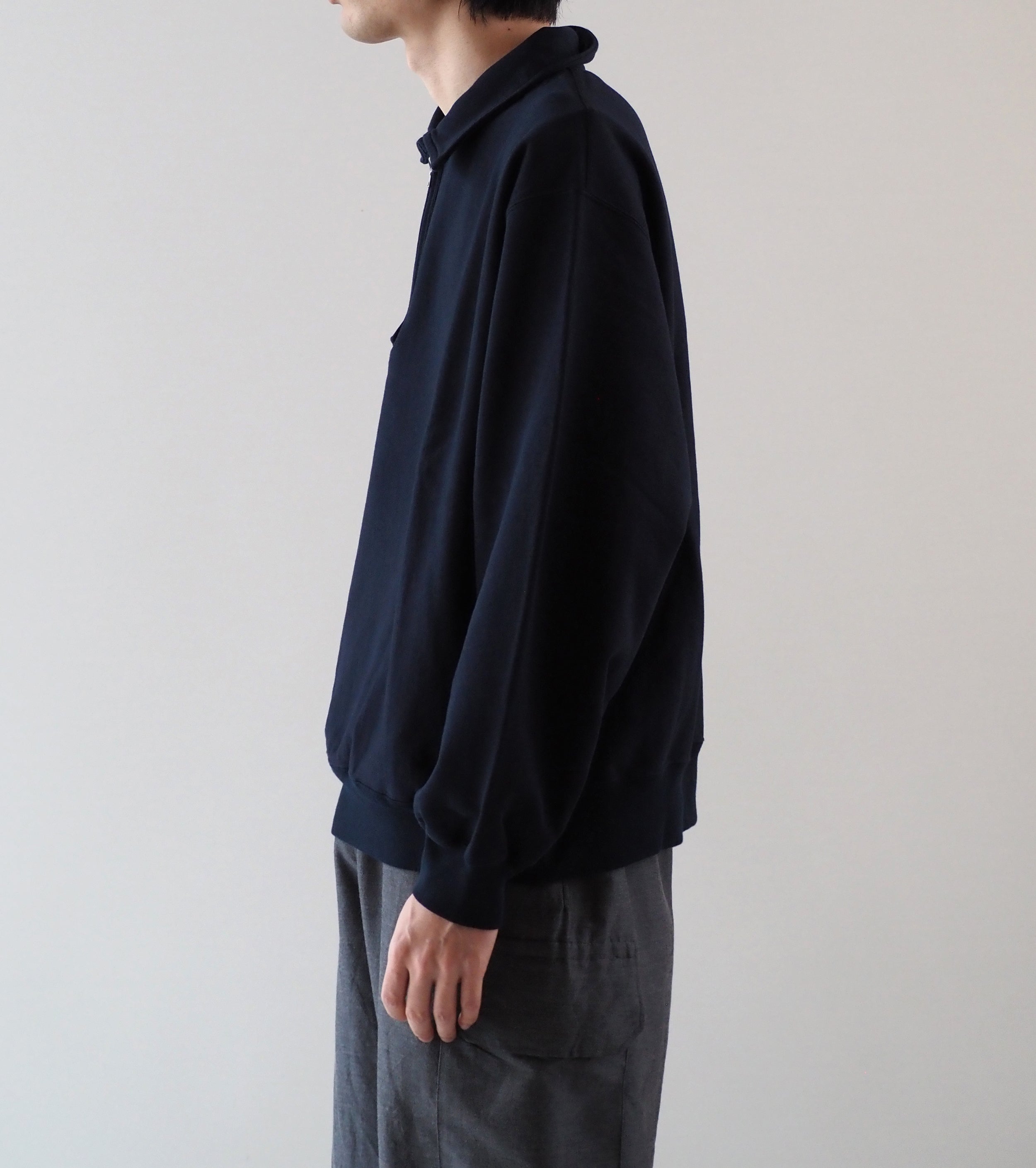 blurhmsROOTSTOCK シン スウェット ハーフジップ プルオーバー , Dark Navy