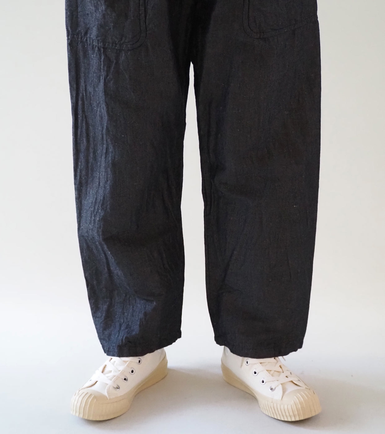 YAECA CANVAS DESIGN ドローコード パンツ , Black