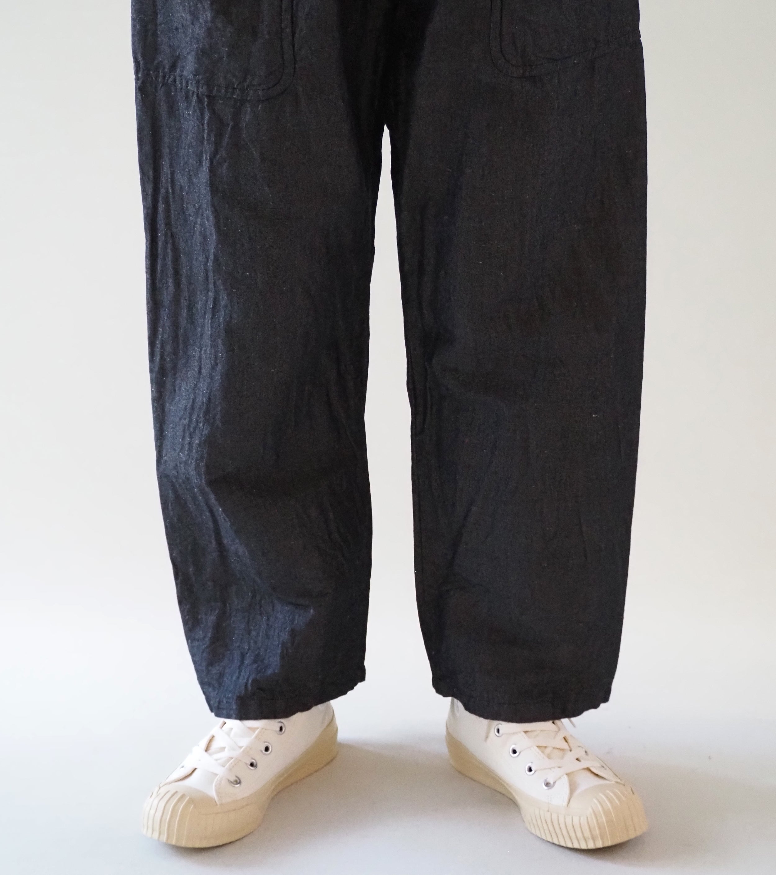 YAECA CANVAS DESIGN ドローコード パンツ , Black