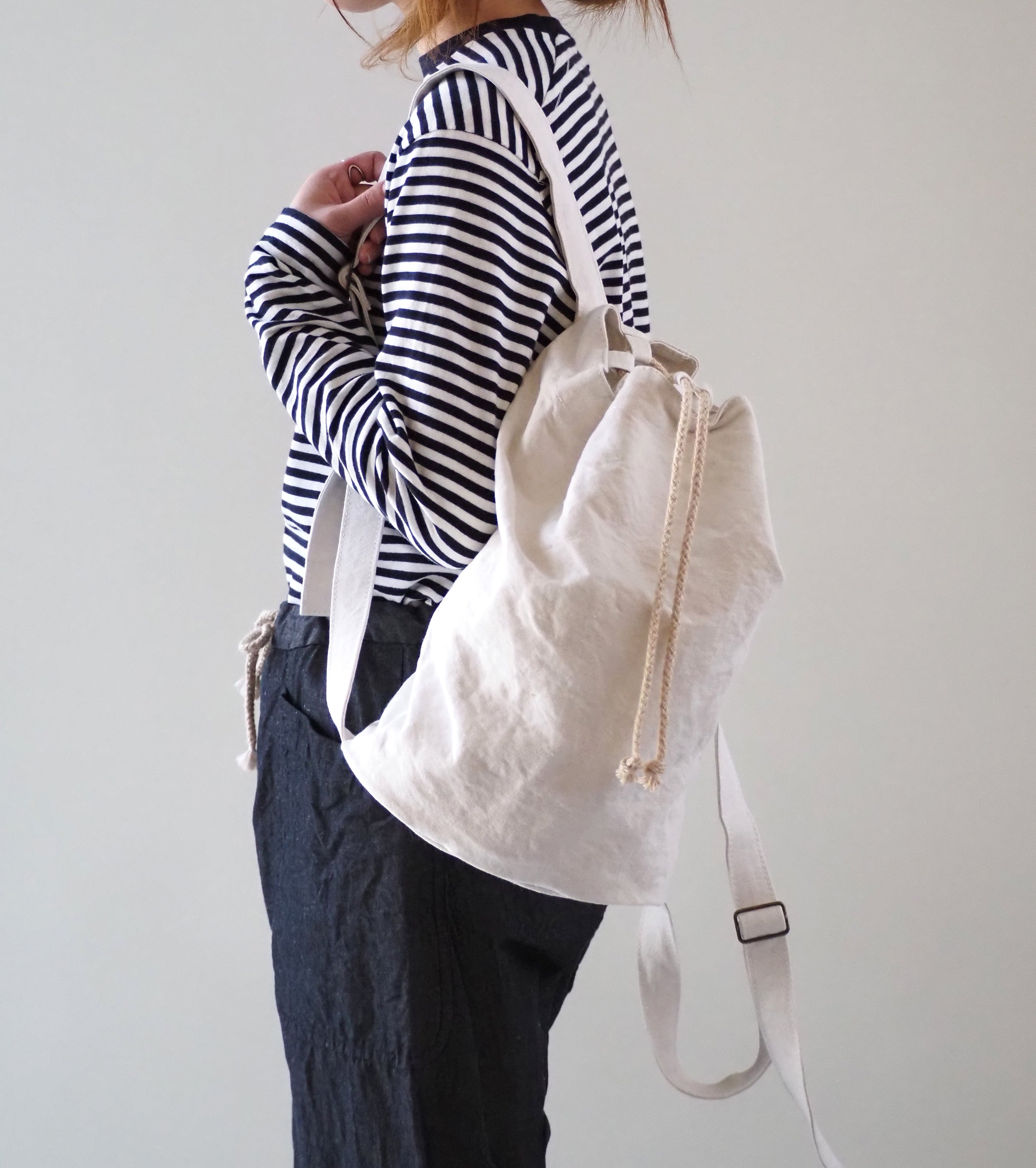 YAECA CANVAS DESIGN ナップザック , White