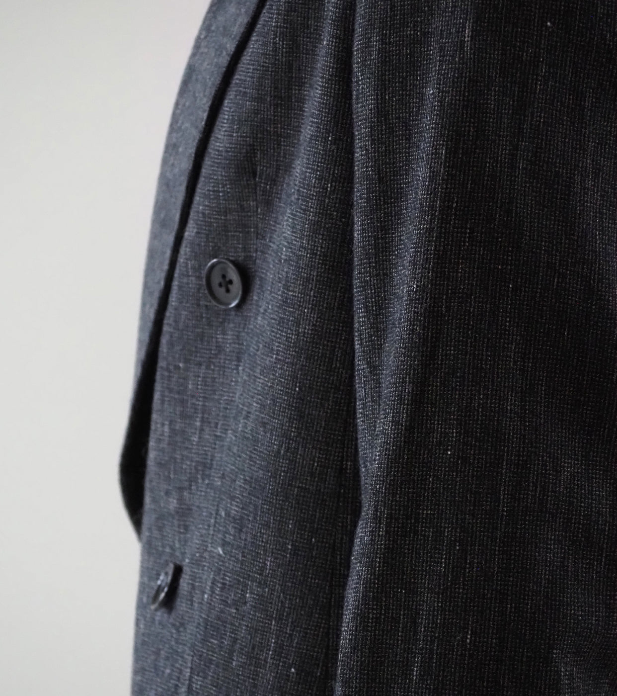 blurhms コットン ミックス ネップ ダブル ブレスト ジャケット , Black