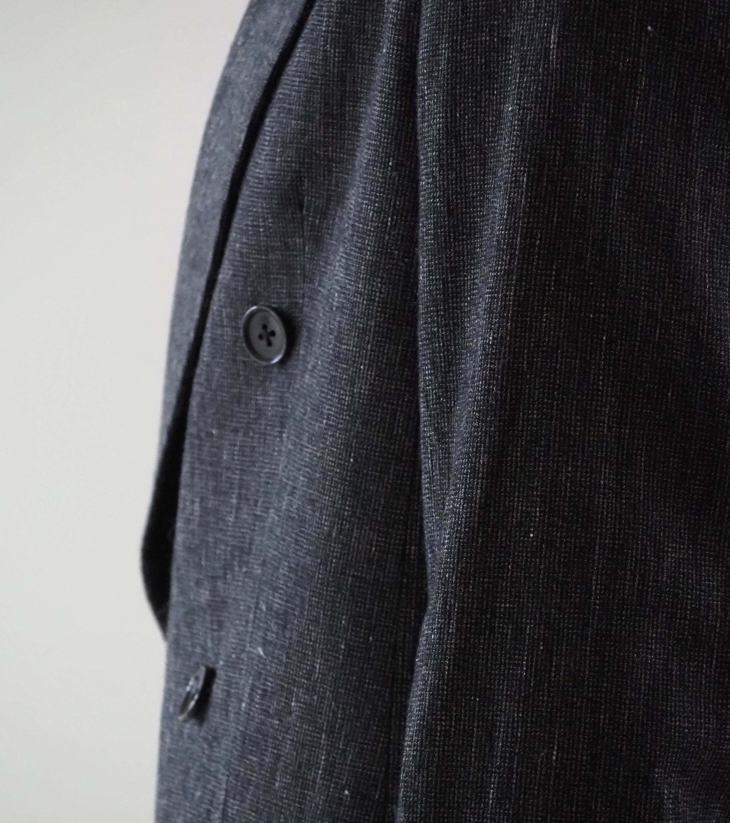 blurhms コットン ミックス ネップ ダブル ブレスト ジャケット , Black