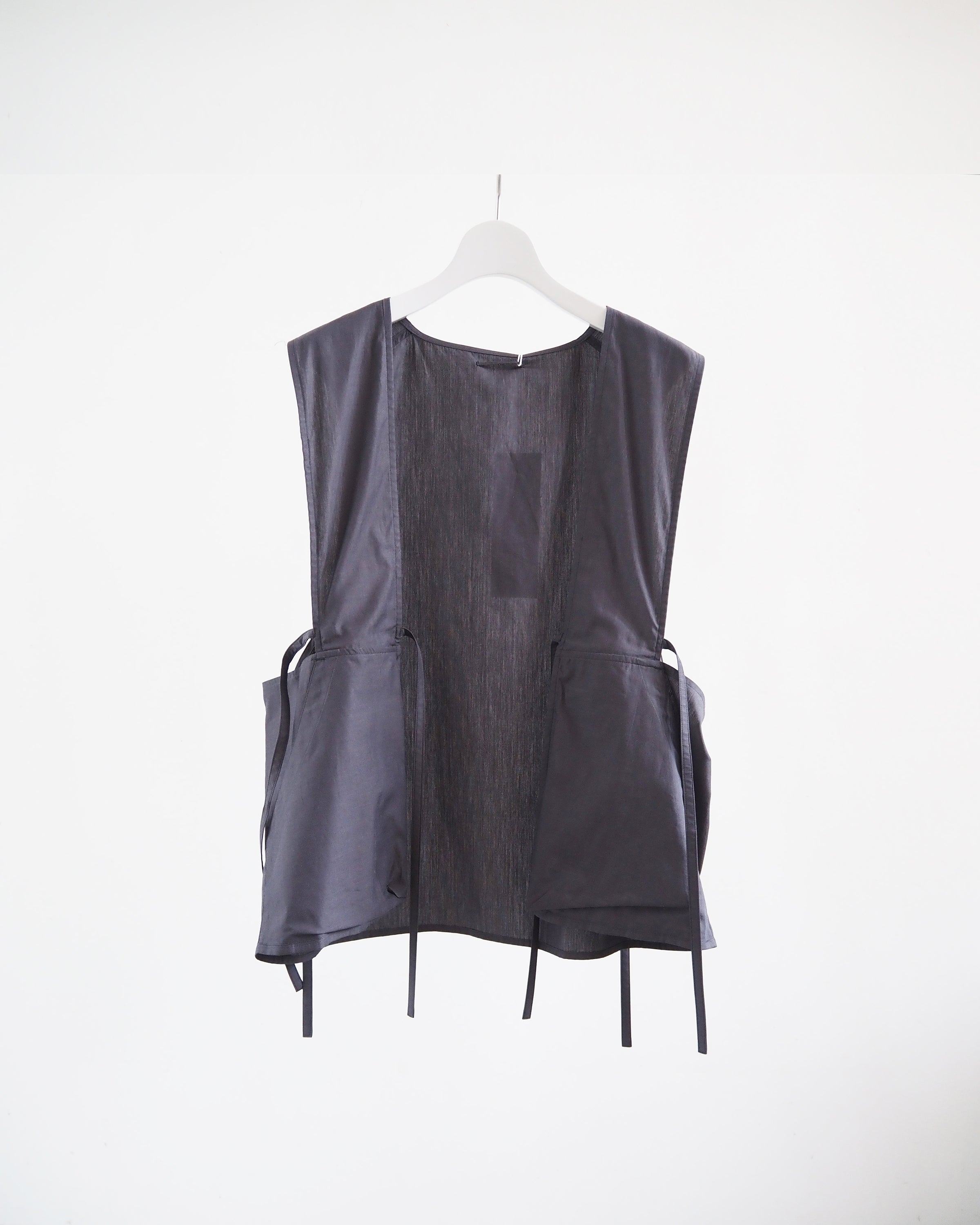 Chambray vest, Charcoal