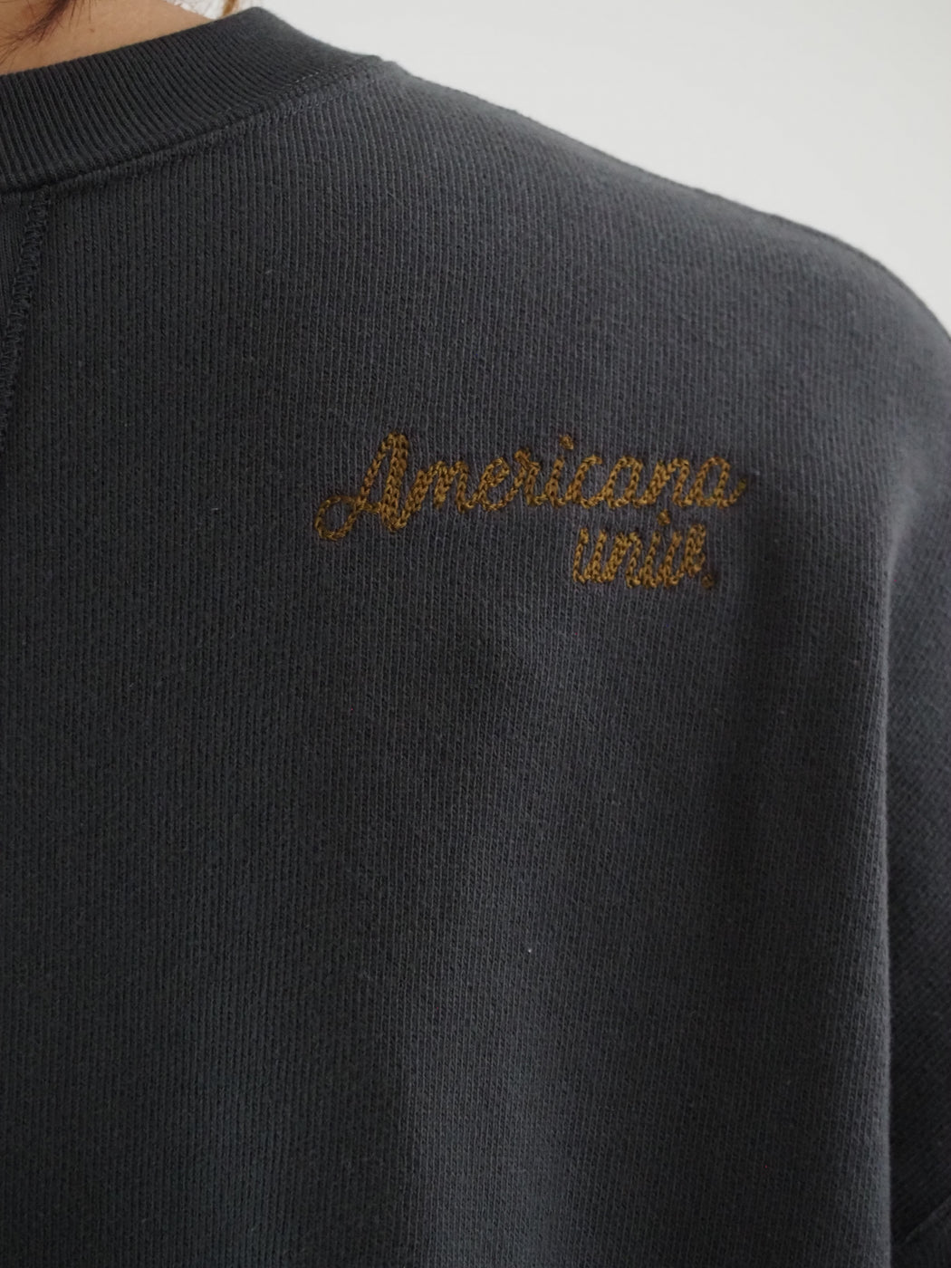 Americana 14 Gauge Cropped Cut-Off Sweat , Charcoal