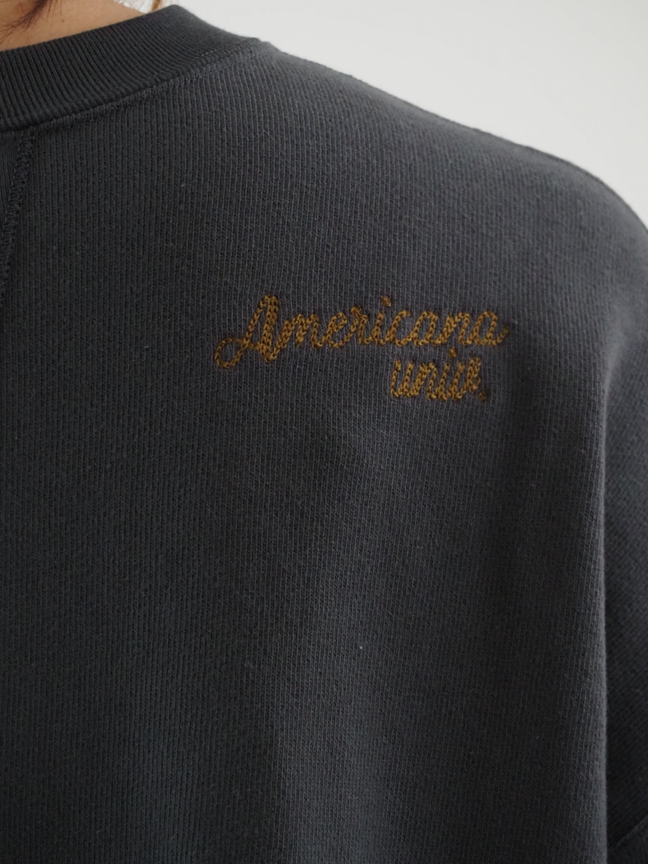 Americana 14 Gauge Cropped Cut-Off Sweat , Charcoal