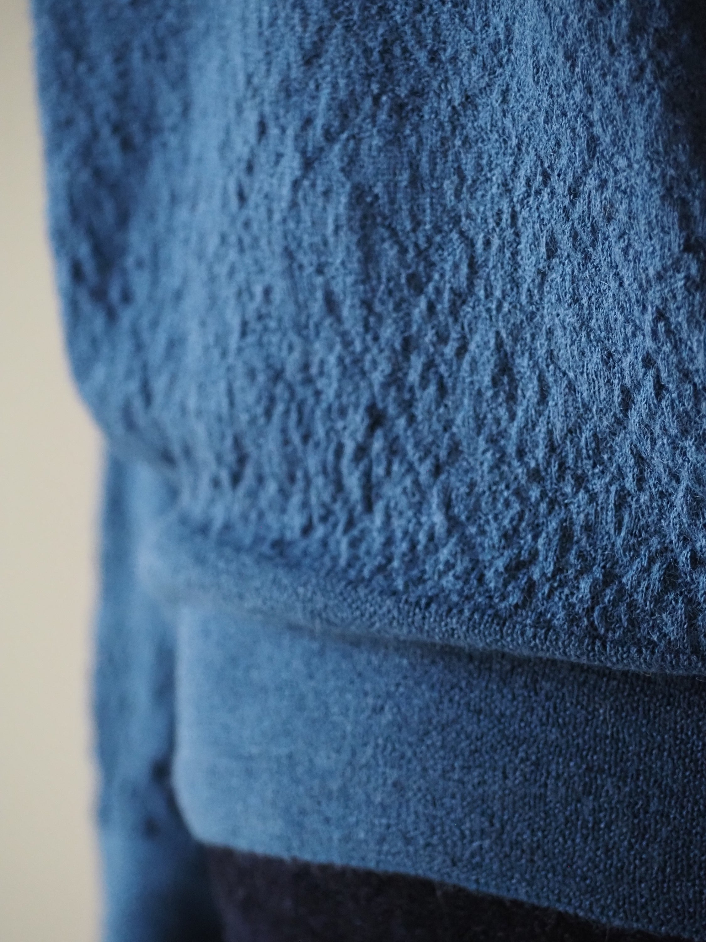 Unfil royal baby alpaca crew neck p/o, Blue