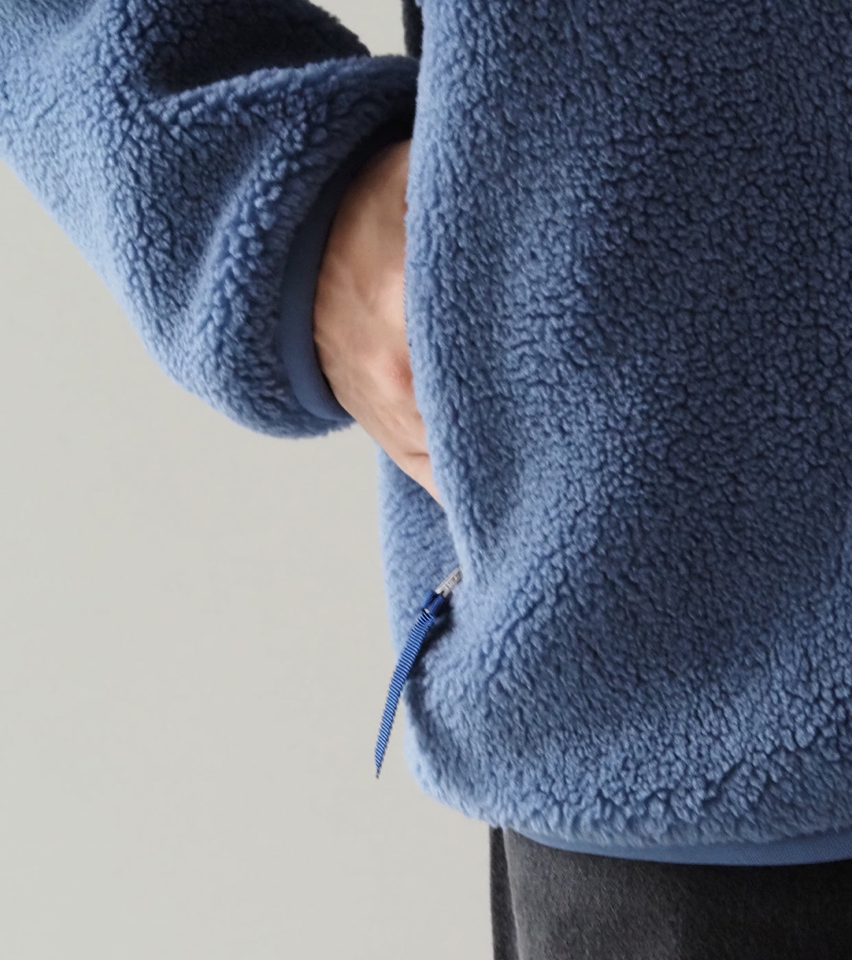 L.L.Bean JAPAN EDITION Men's Topsham Boa Fleece Jacket ,  Stone Blue