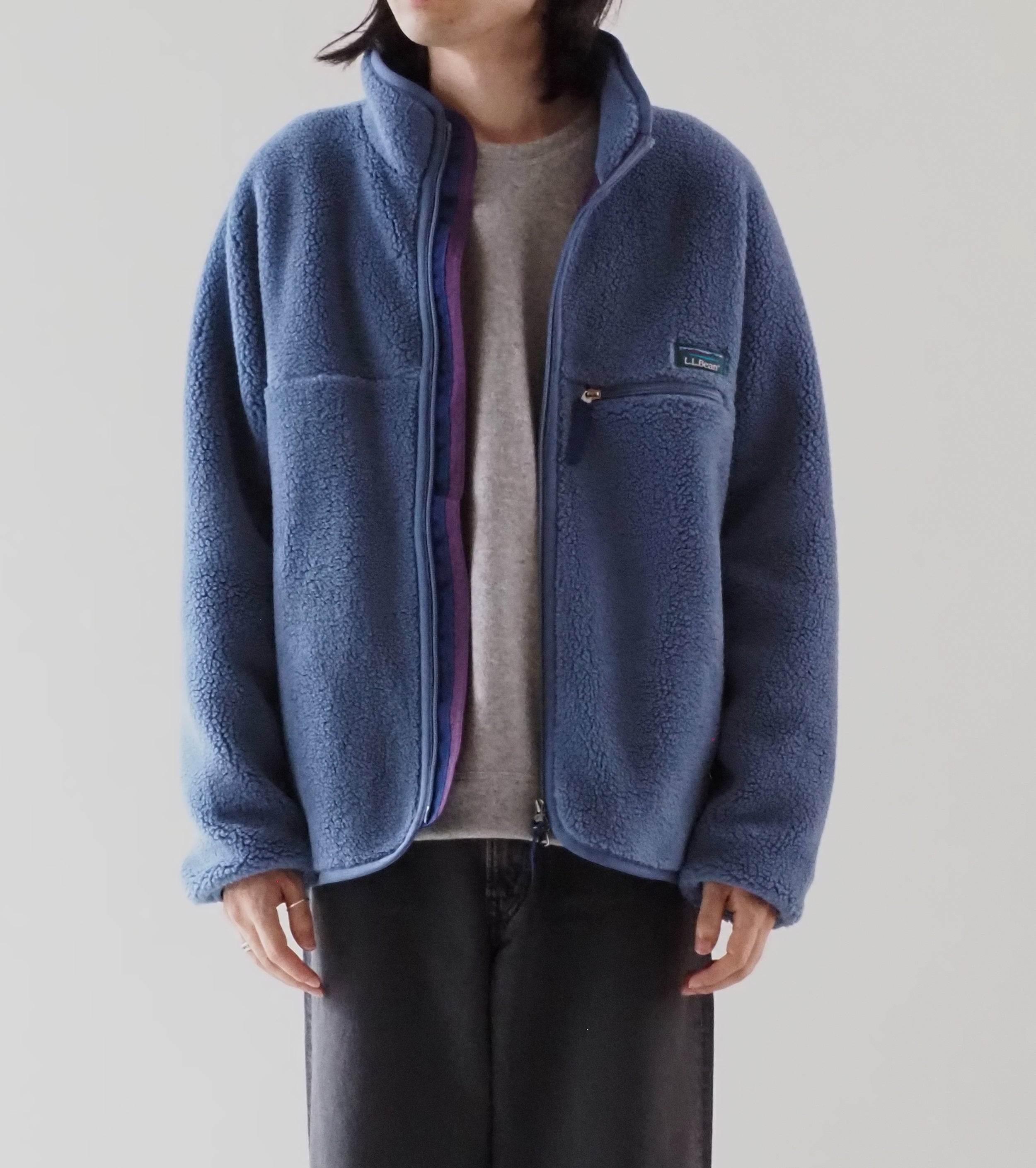 L.L.Bean JAPAN EDITION Men's Topsham Boa Fleece Jacket ,  Stone Blue