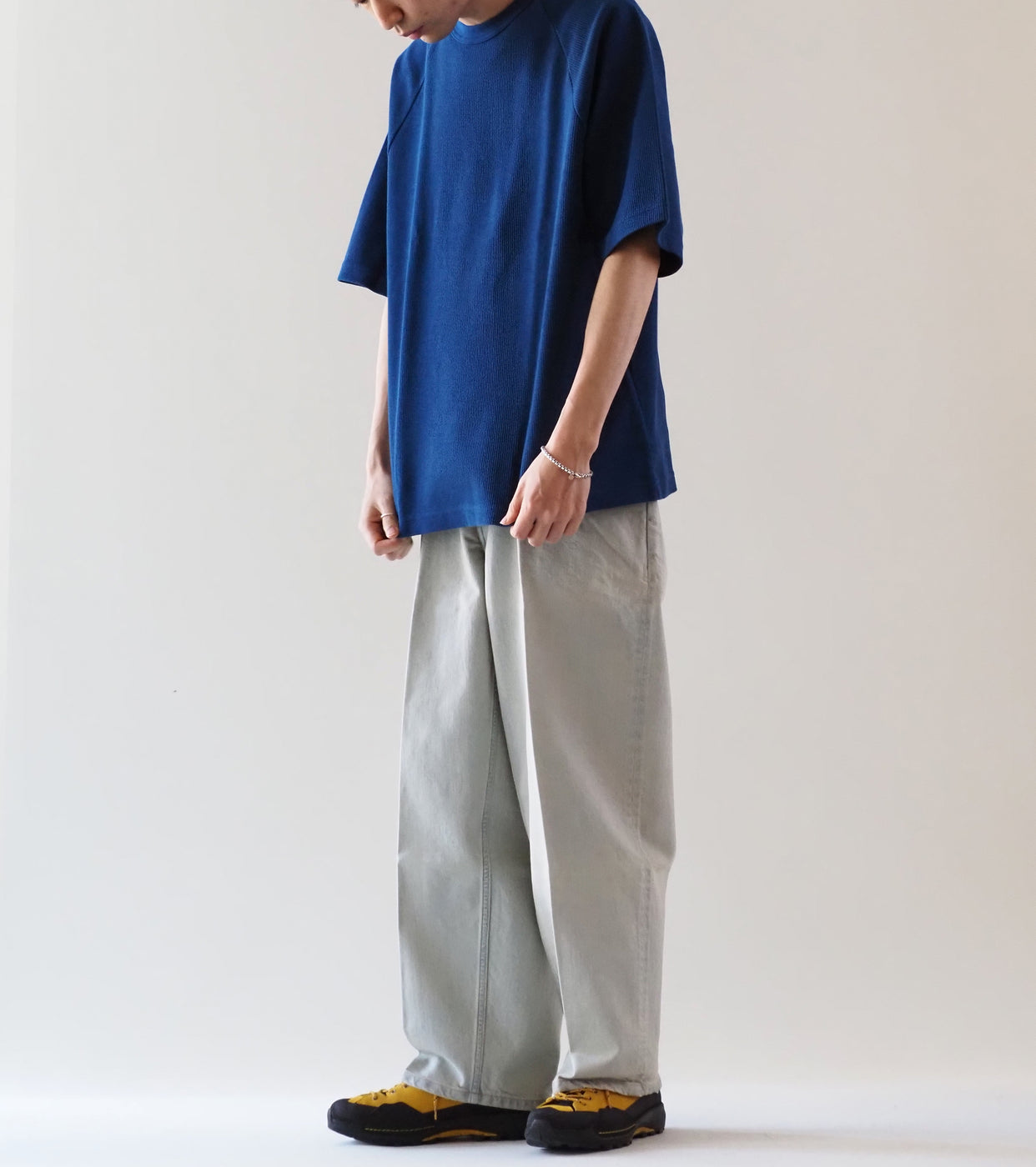 Blurhms Root Stock ラフ＆スムース サーマル  ラグラン ティー, Blue