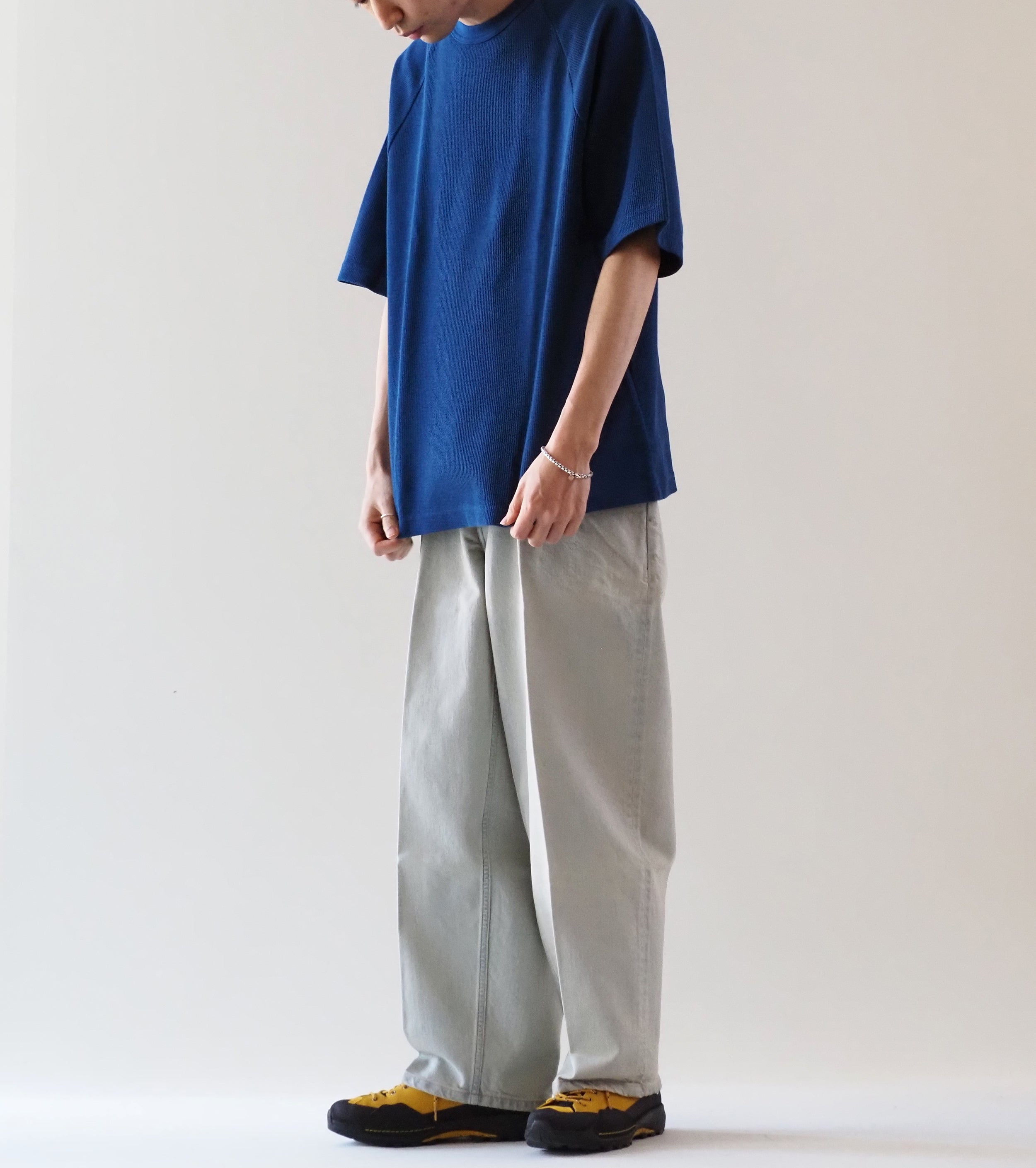 Blurhms Root Stock ラフ＆スムース サーマル  ラグラン ティー, Blue