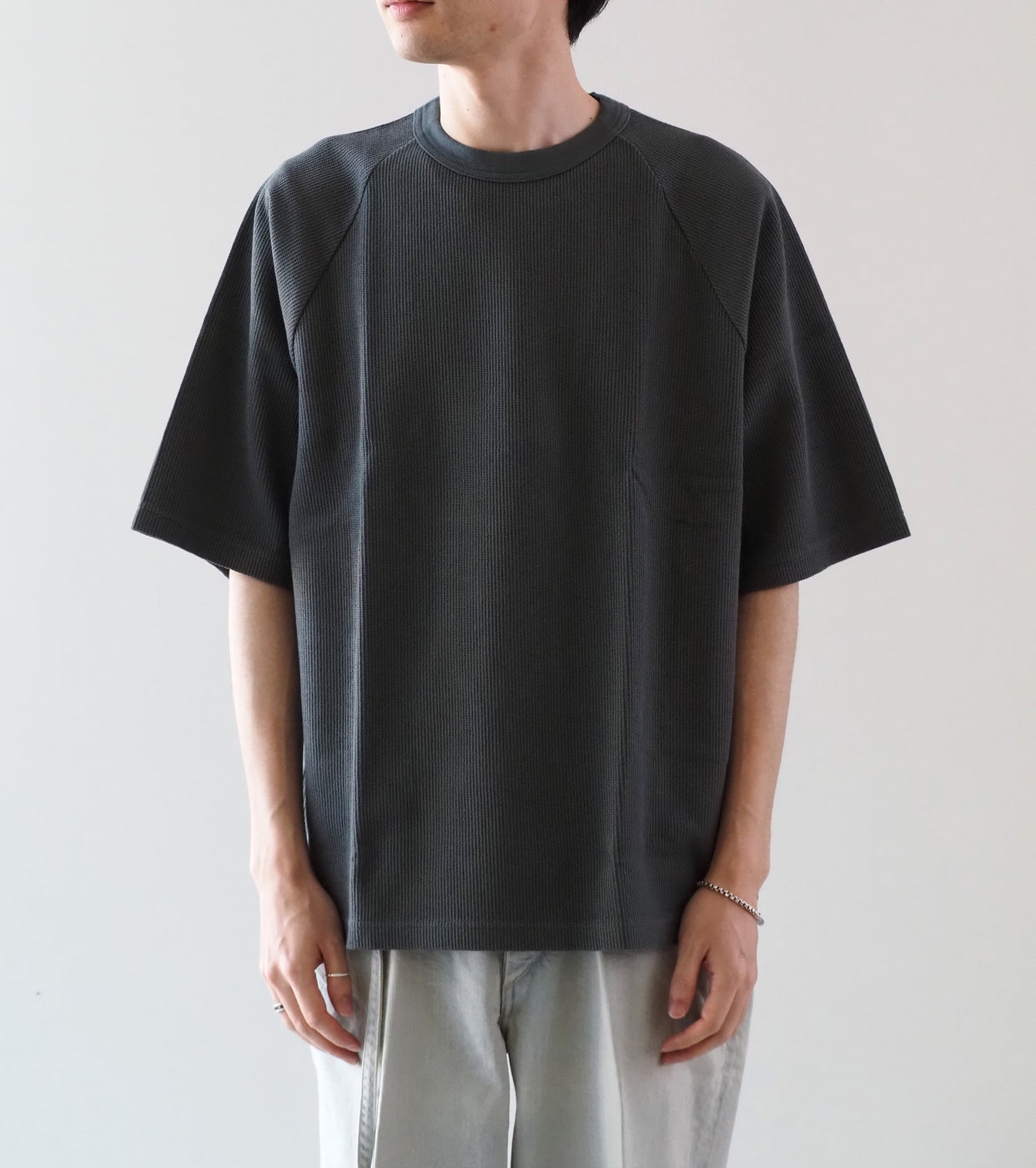 Blurhms Root Stock ラフ＆スムース サーマル  ラグラン ティー, Khaki