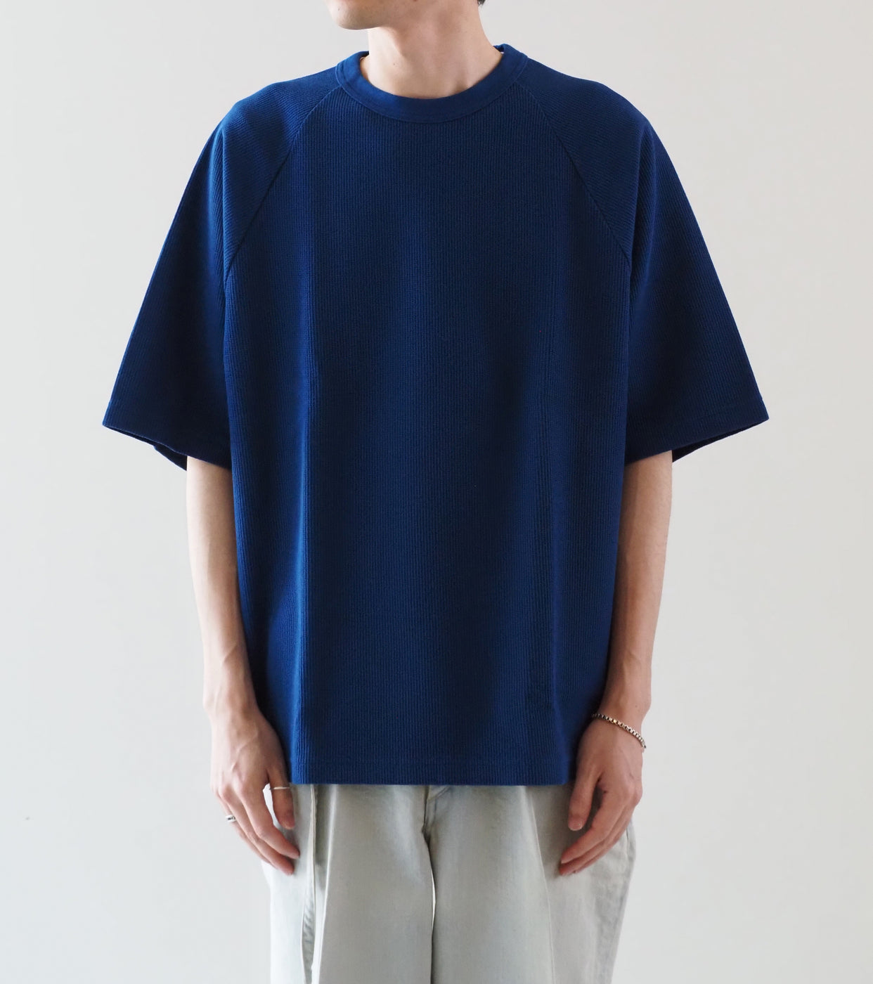 Blurhms Root Stock ラフ＆スムース サーマル  ラグラン ティー, Blue