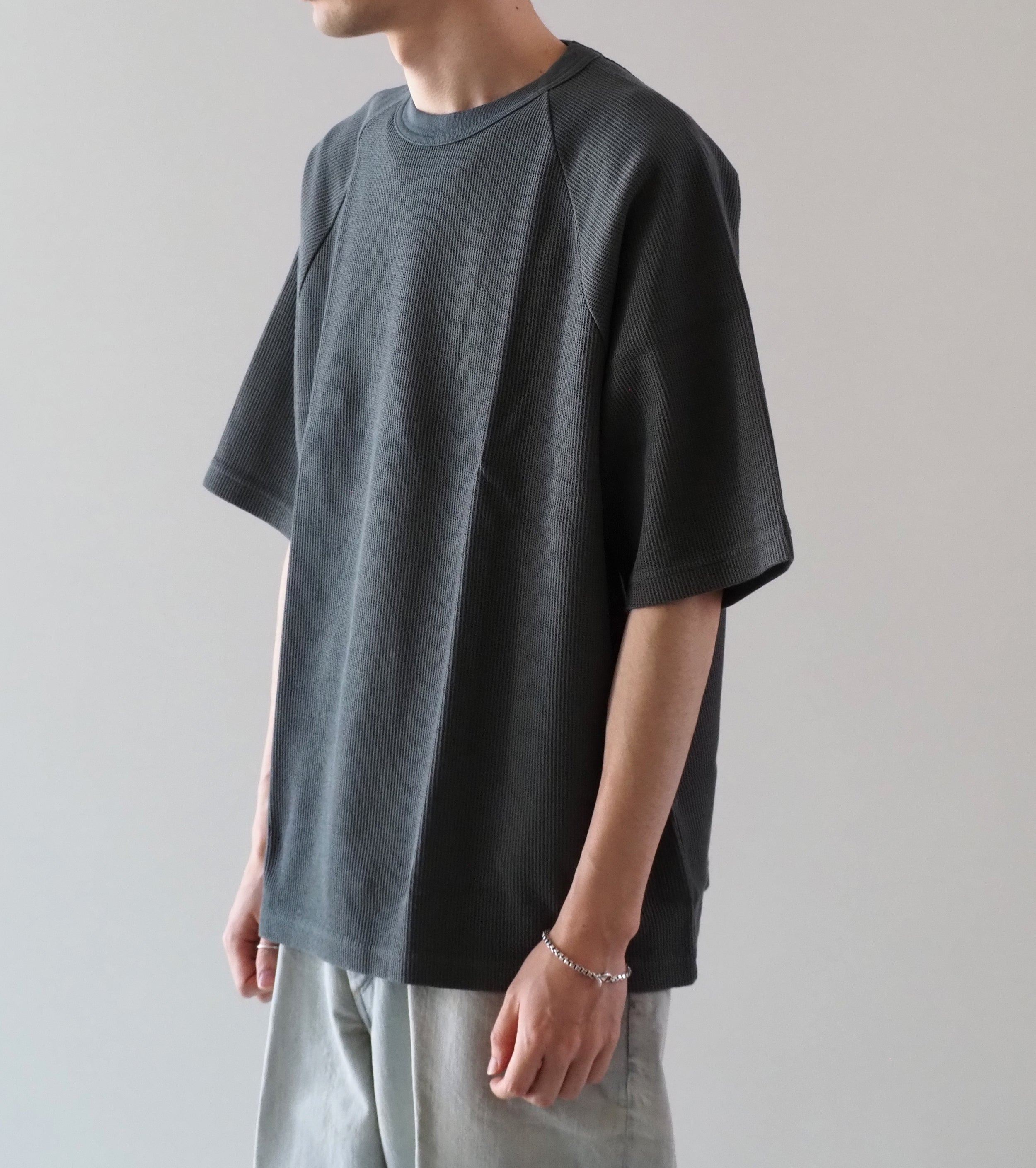 Blurhms Root Stock ラフ＆スムース サーマル  ラグラン ティー, Khaki