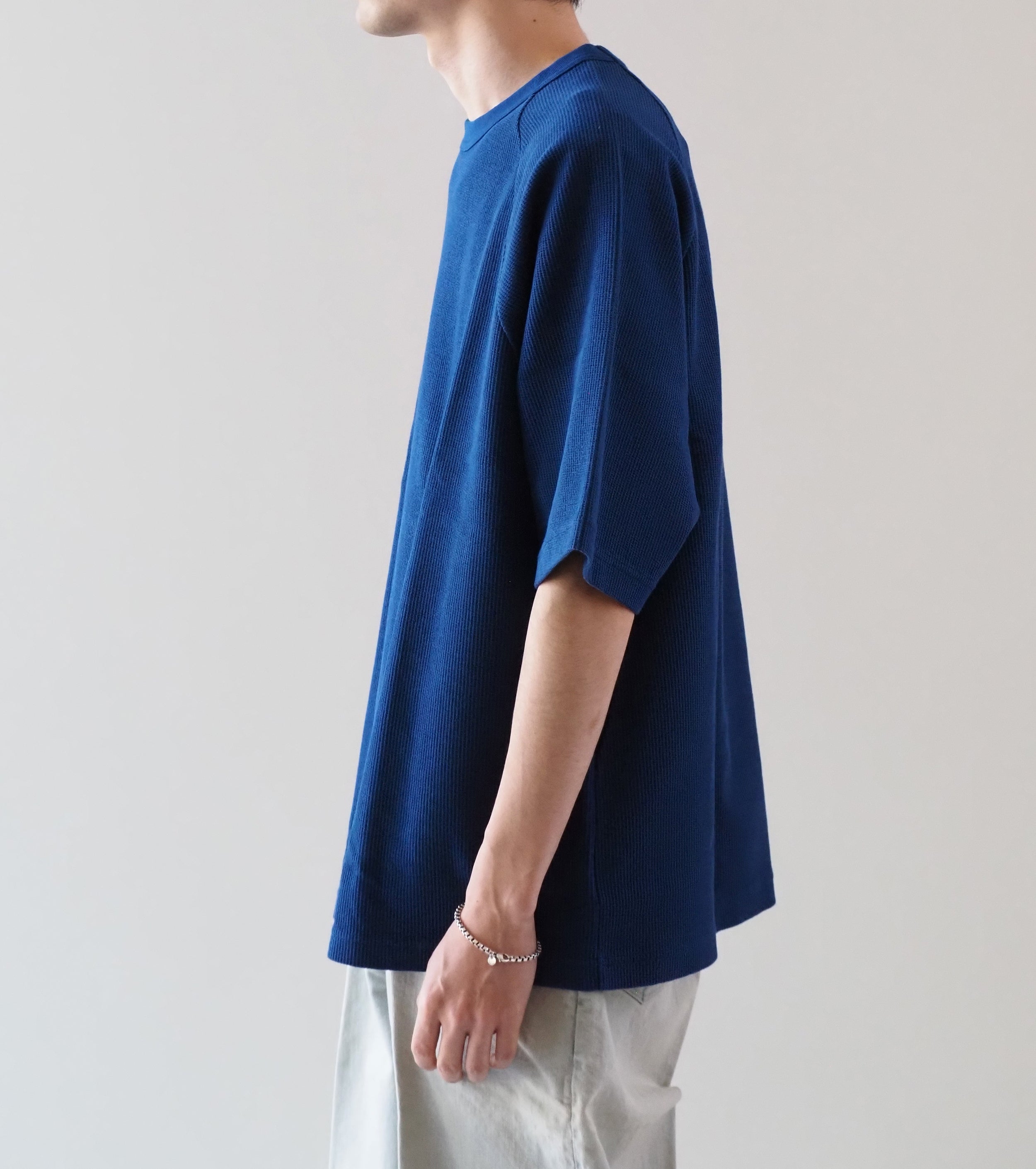Blurhms Root Stock ラフ＆スムース サーマル  ラグラン ティー, Blue