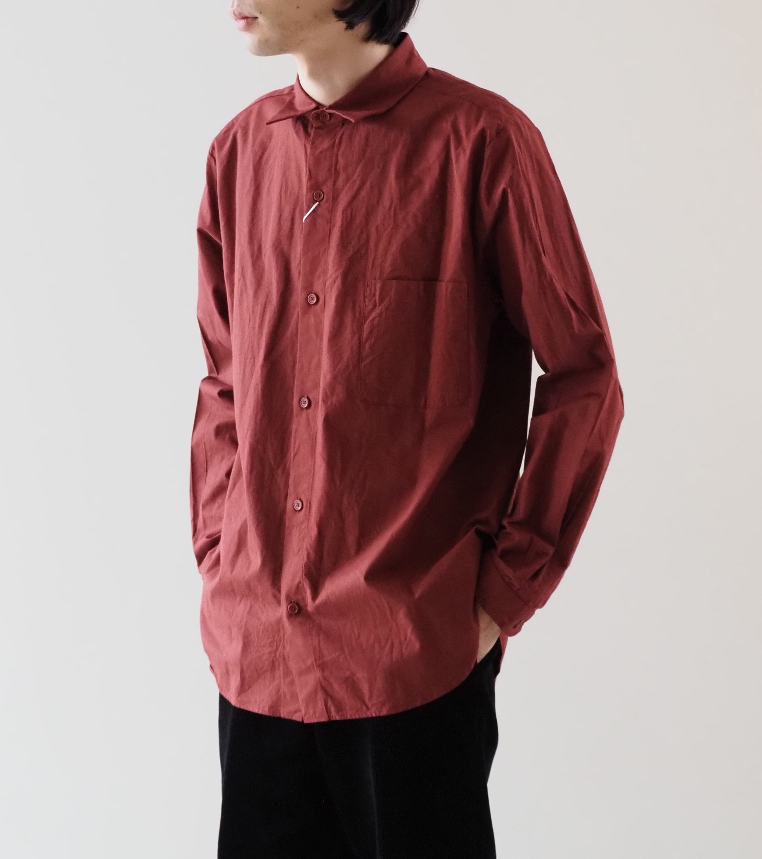 YAECA CANVAS DESIGN Button Skirt , Kusaki Red