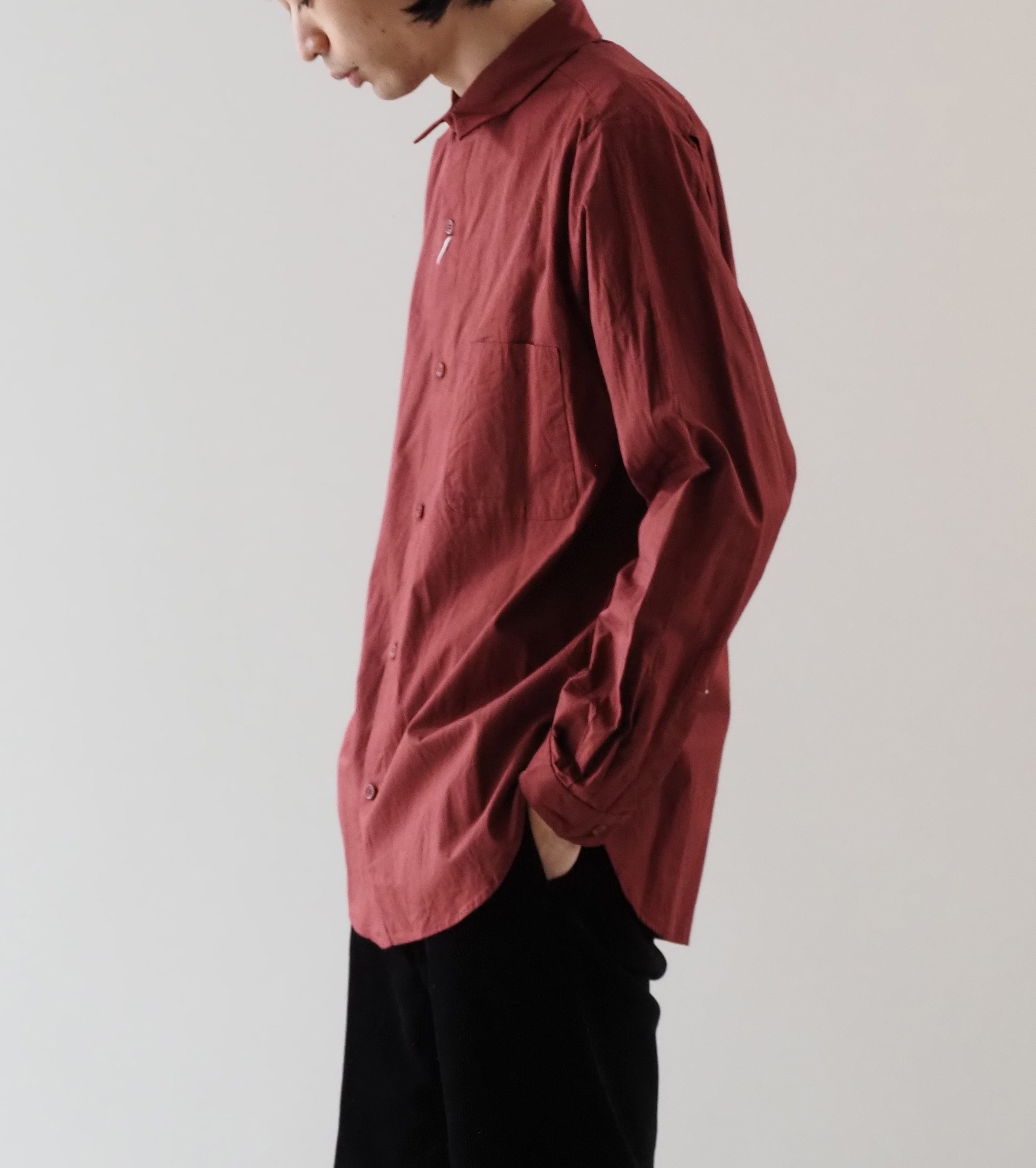 YAECA CANVAS DESIGN Button Skirt , Kusaki Red