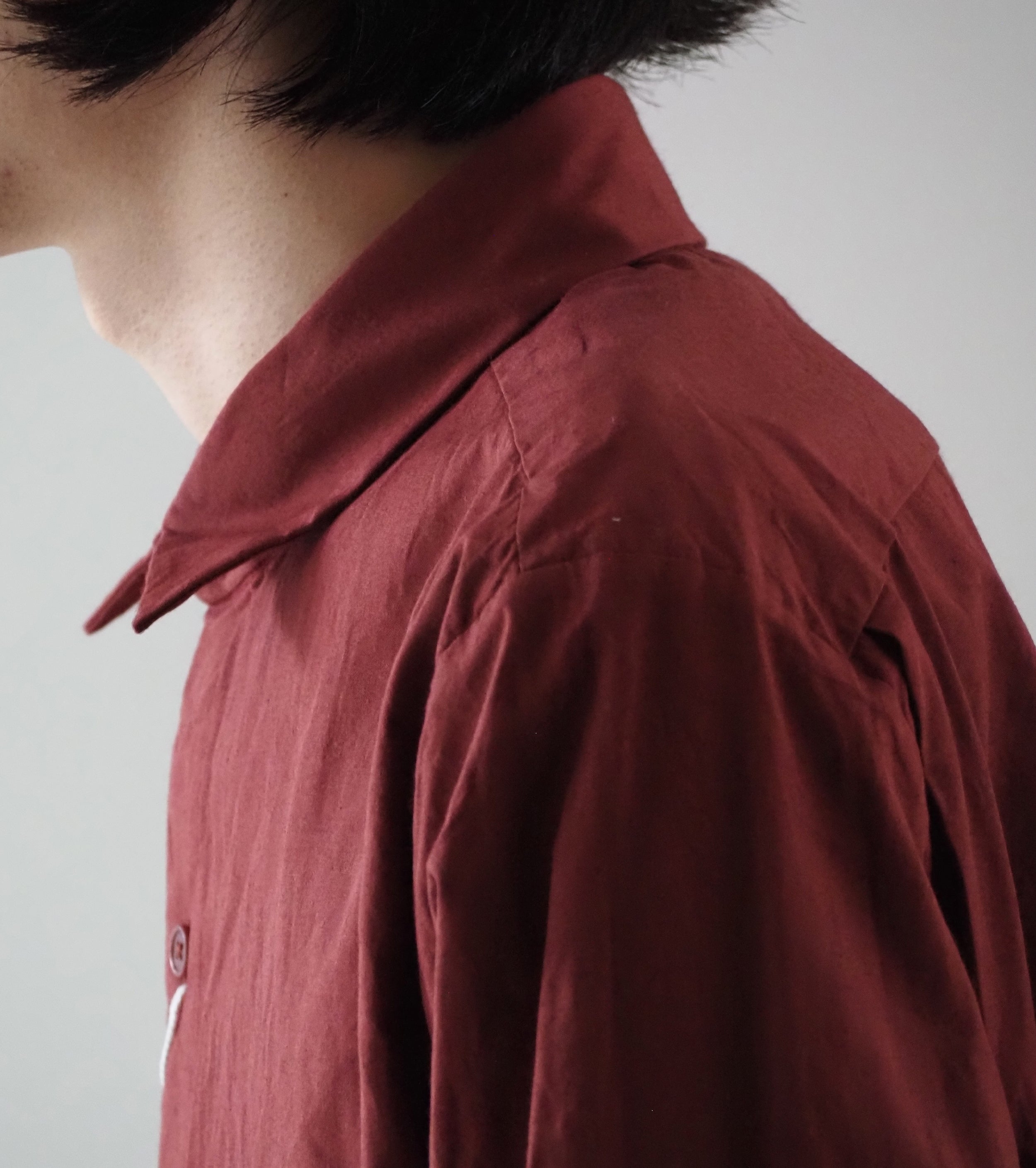 YAECA CANVAS DESIGN Button Skirt , Kusaki Red