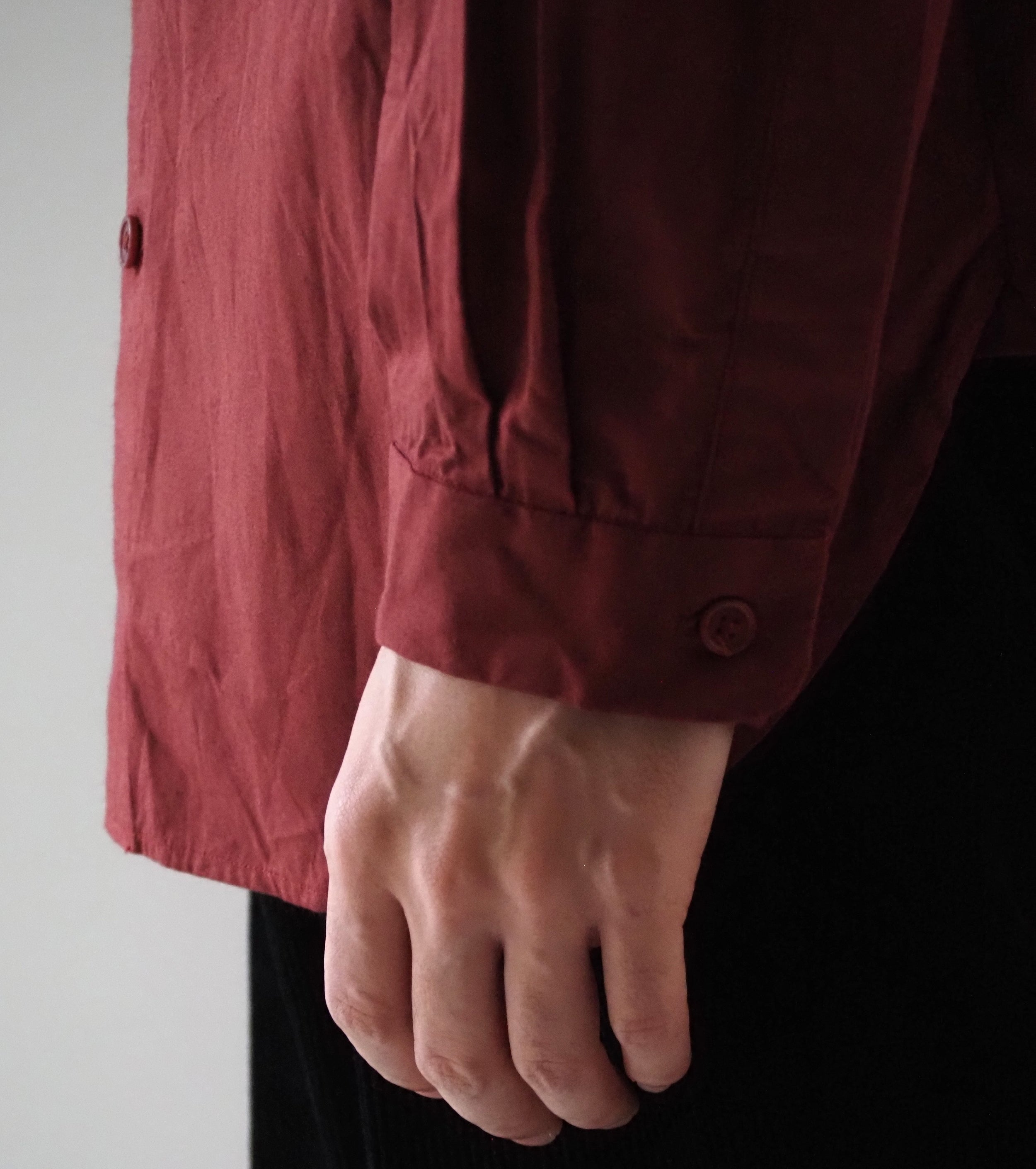 YAECA CANVAS DESIGN Button Skirt , Kusaki Red